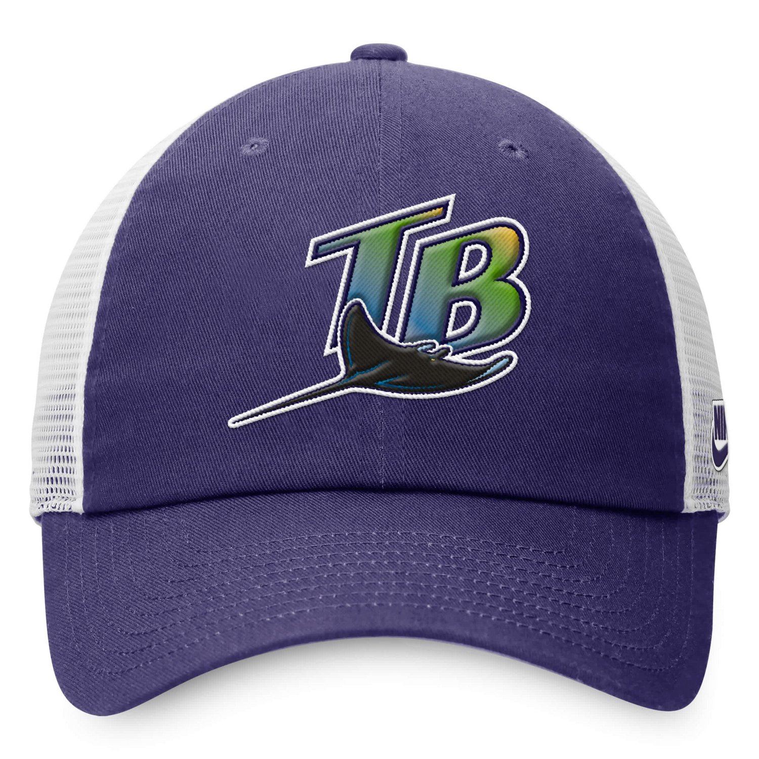 Nike White Tampa Bay Rays Rise Adjustable Trucker Hat - view number 2