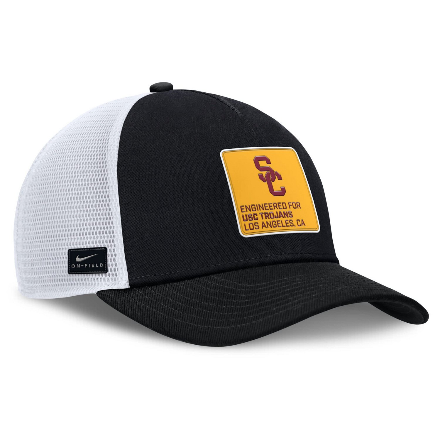 Nike White USC Trojans 2025 On-Field Rise Engineered Trucker Adjustable Hat