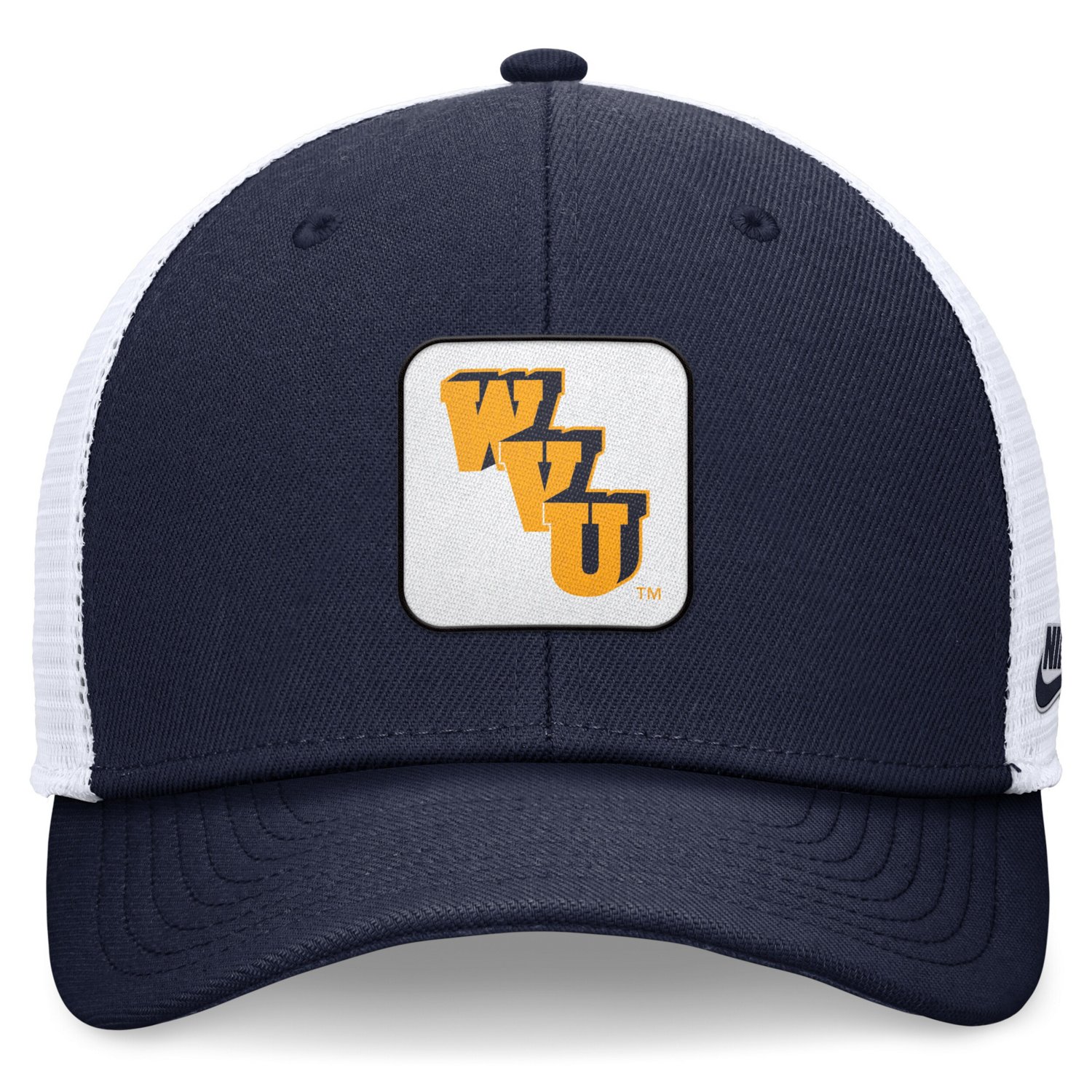 Nike White West Virginia Mountaineers Legacy Rise Mascot Trucker Adjustable Hat - view number 2