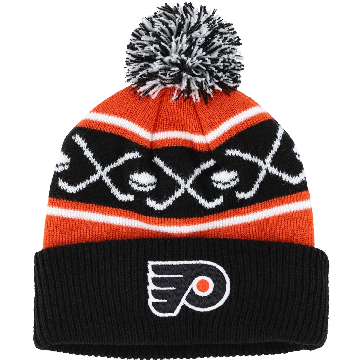 Philadelphia Flyers Face-Off Cuffed Knit Hat with Pom
