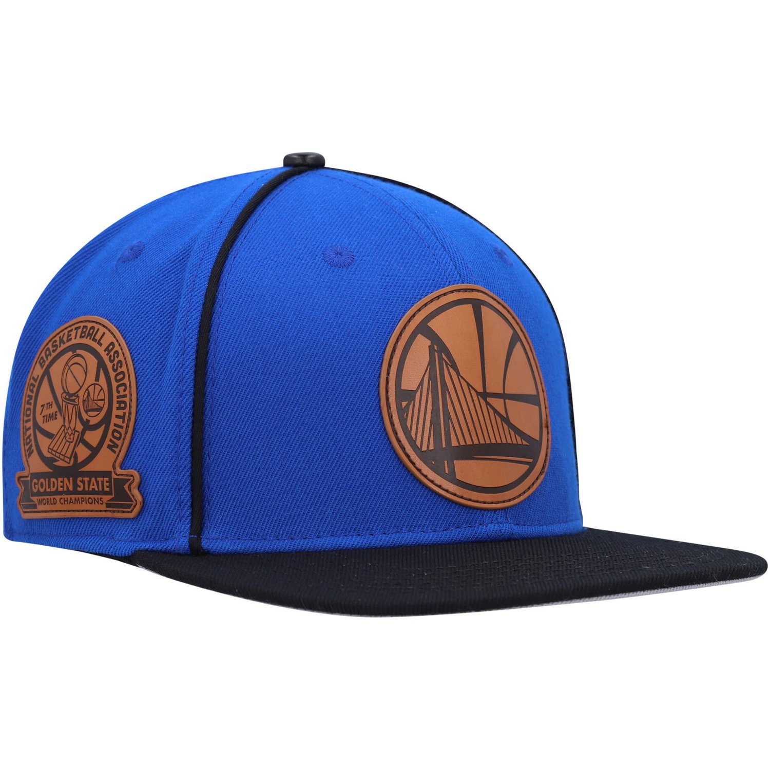 Pro Standard /Black Golden State Warriors Heritage Leather Patch Snapback  Hat | Academy