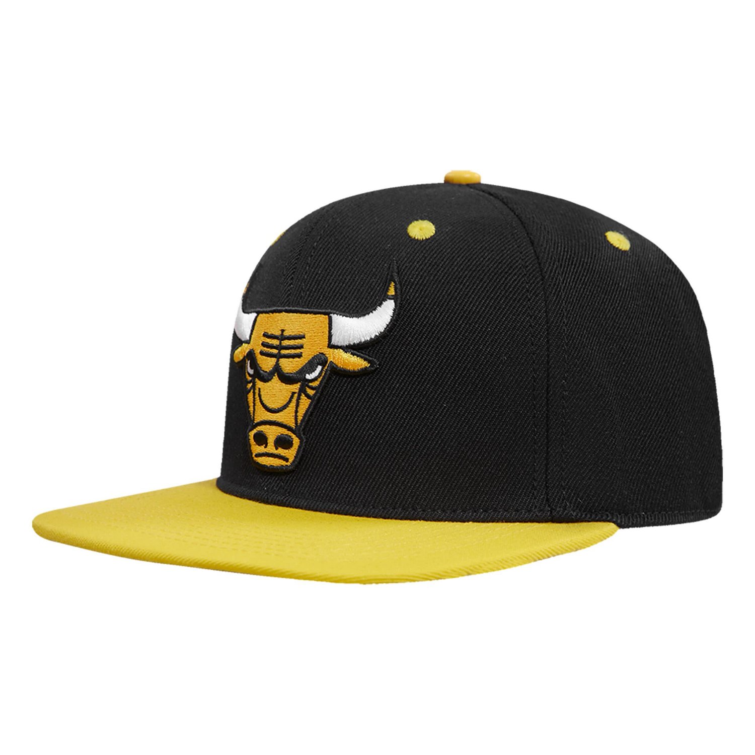 Pro Standard /Yellow Chicago Bulls Sneaker Hook Snapback Hat - view number 3
