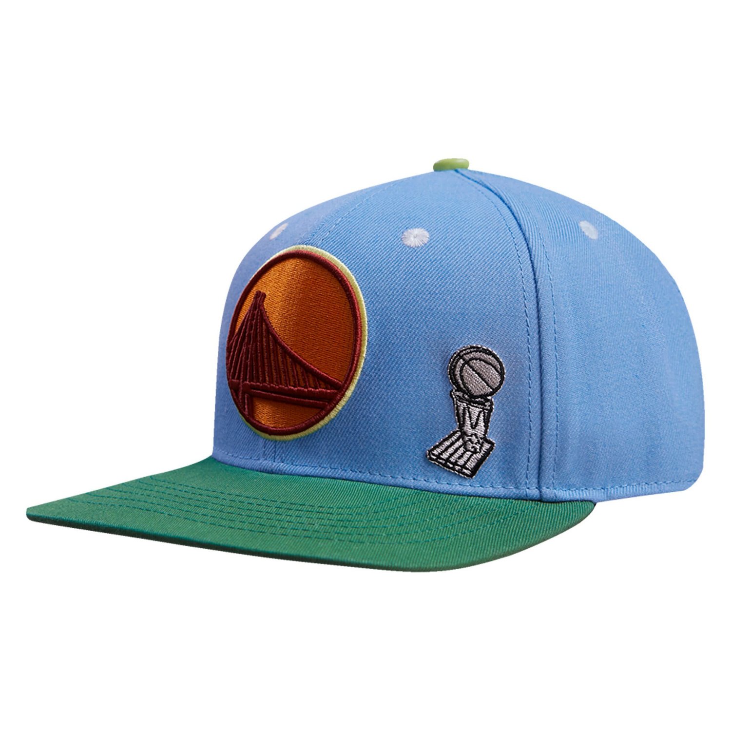 Pro Standard Light Green Golden State Warriors Retro Program 2-Tone Snapback Hat - view number 3