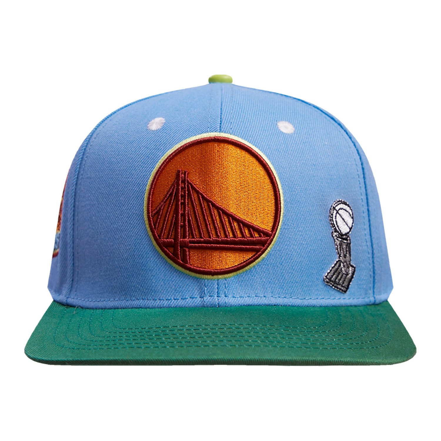Pro Standard Light Green Golden State Warriors Retro Program 2-Tone Snapback Hat - view number 2