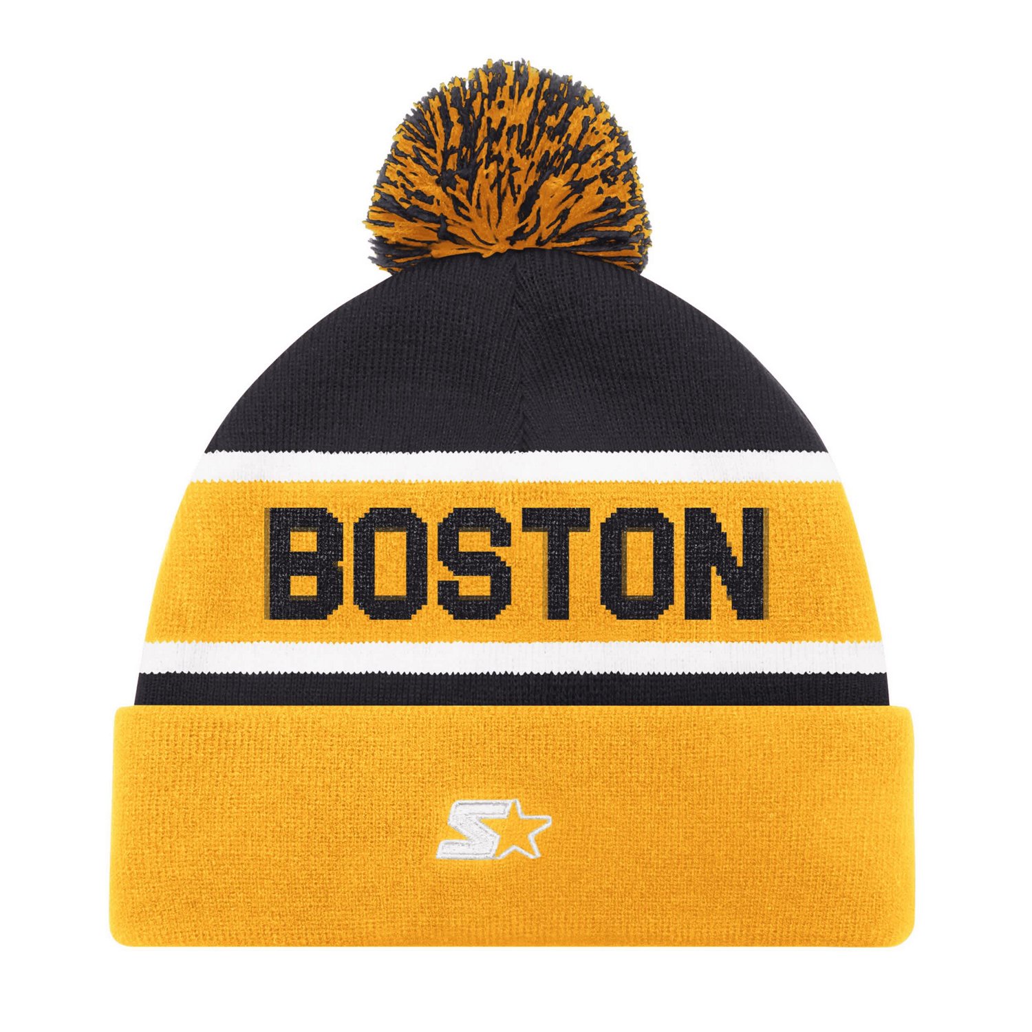 Starter Boston Bruins Cuffed Knit Hat with Pom
