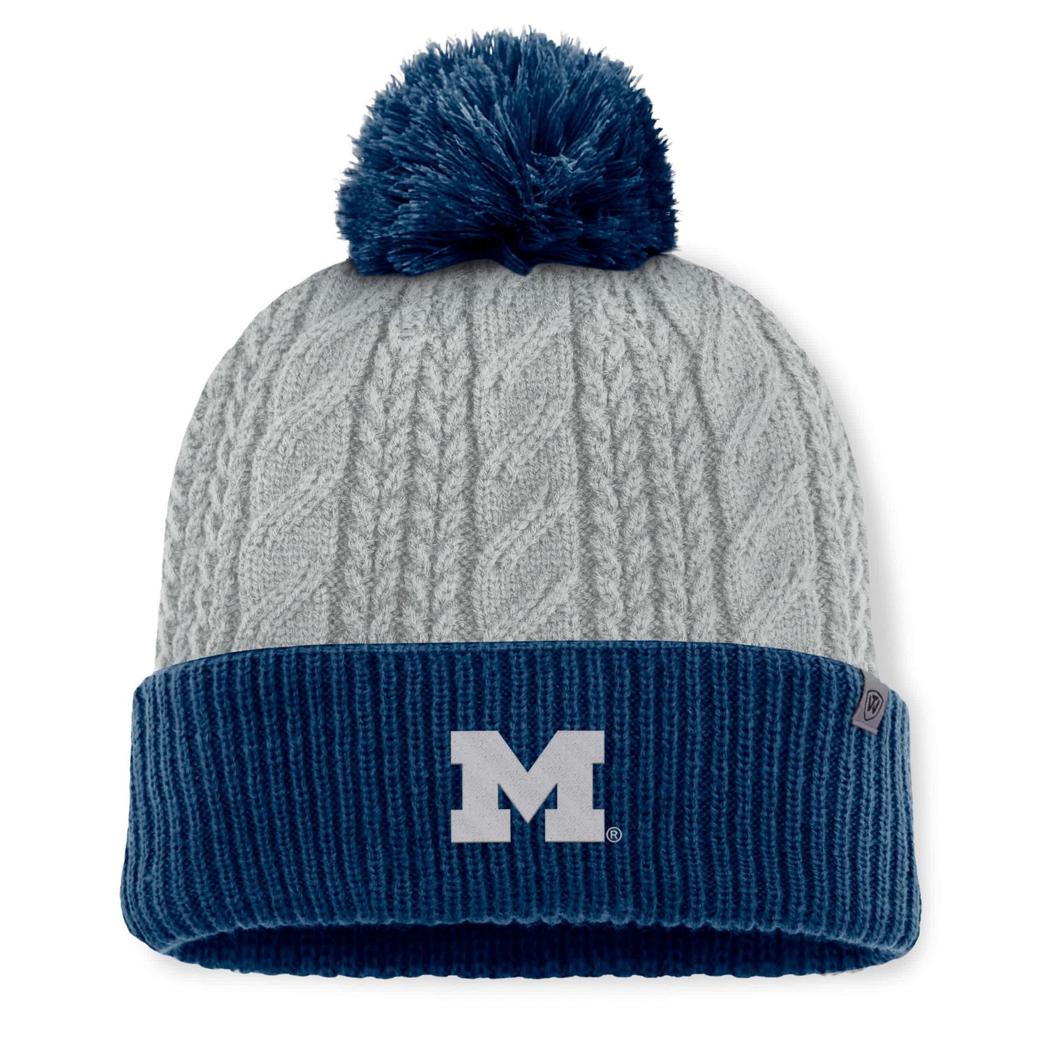 Top of the World / Michigan Wolverines Becca Cuffed Knit Hat with Pom