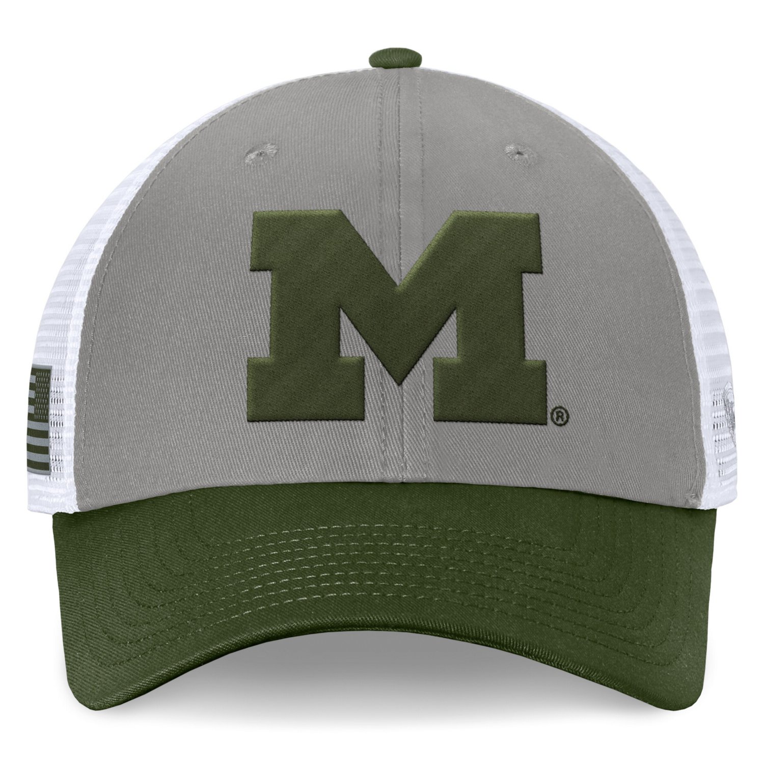 Top of the World / Michigan Wolverines OHT Military Appreciation Badge Trucker Adjustable Hat                                    - view number 2