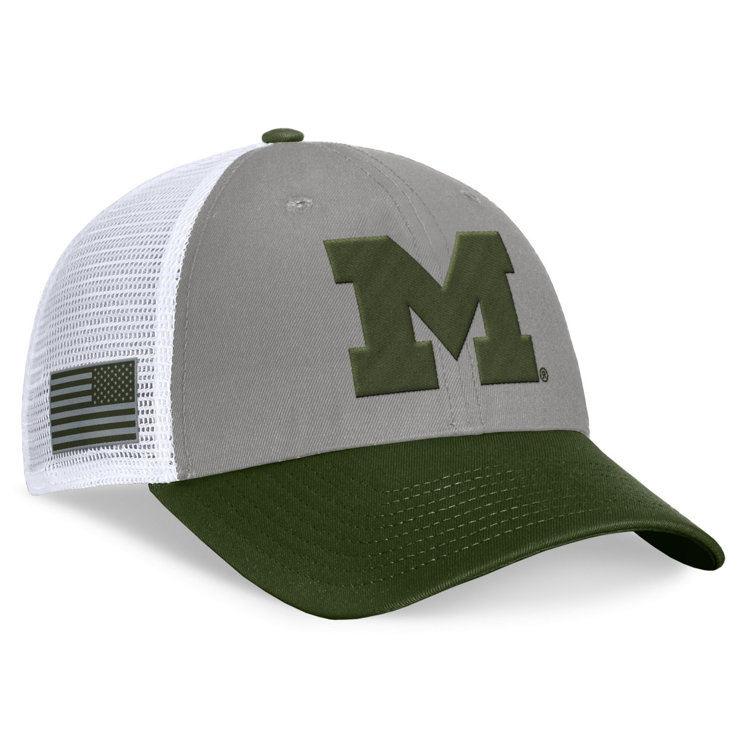Top of the World / Michigan Wolverines OHT Military Appreciation Badge Trucker Adjustable Hat                                    - view number 3
