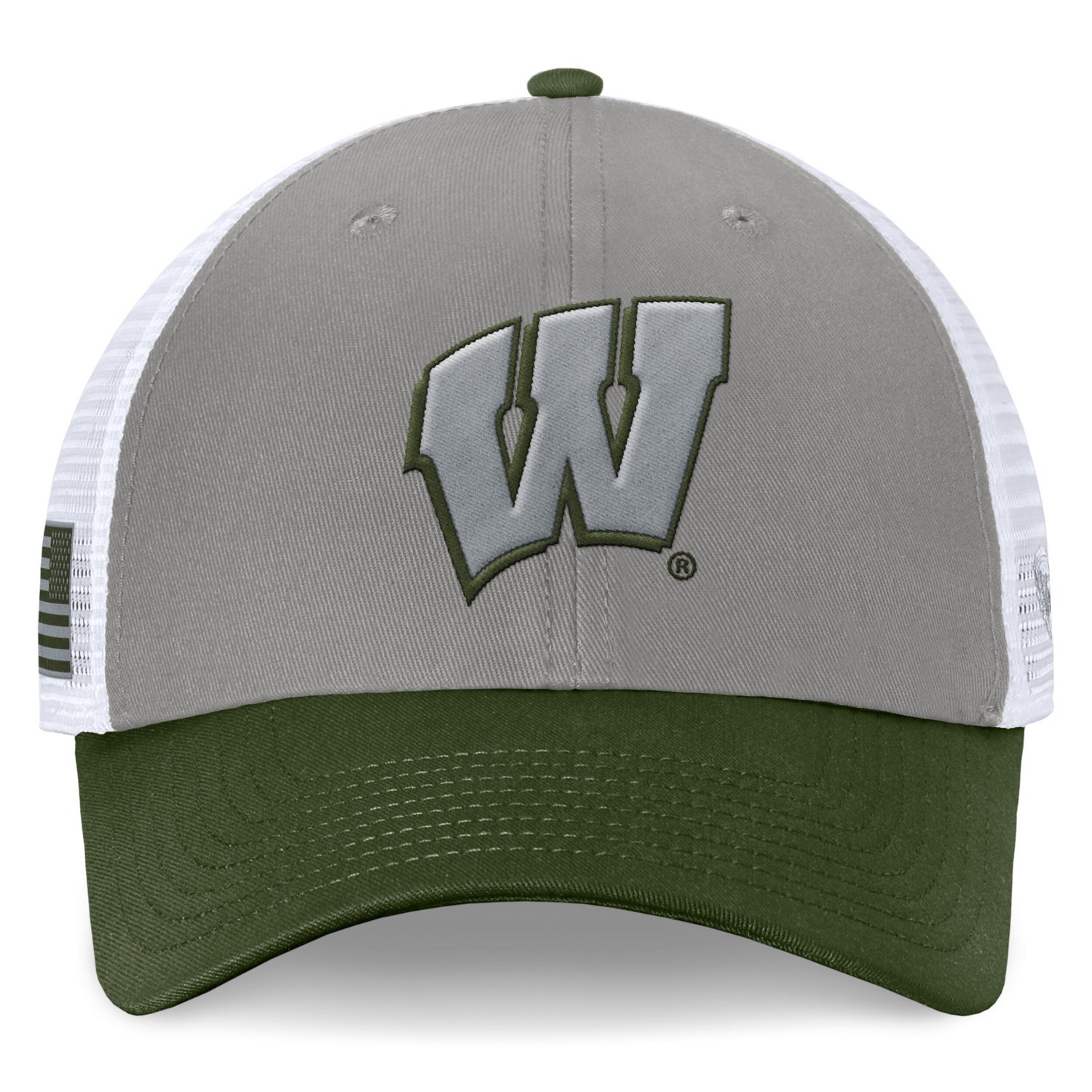 Top of the World / Wisconsin Badgers OHT Military Appreciation Badge Trucker Adjustable Hat                                      - view number 2