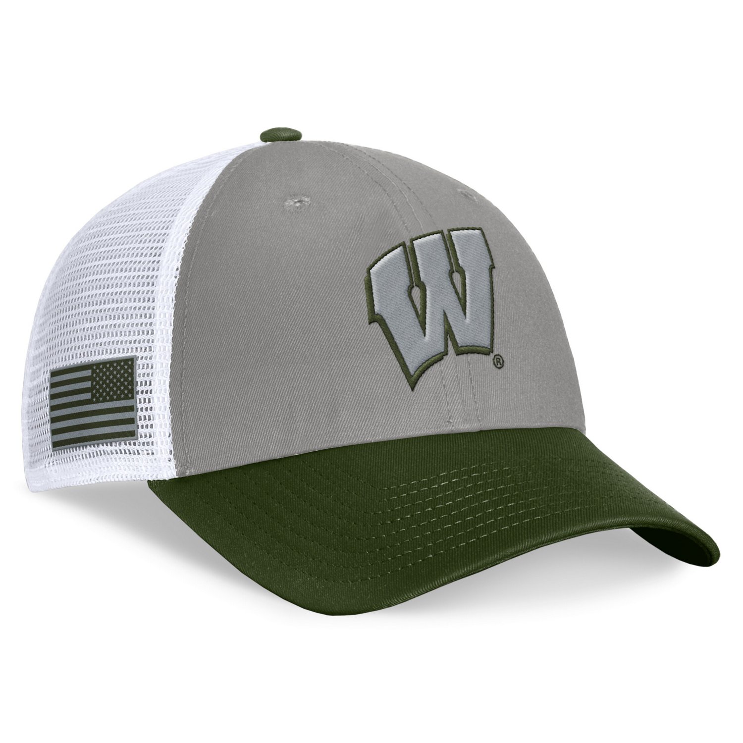Top of the World / Wisconsin Badgers OHT Military Appreciation Badge Trucker Adjustable Hat                                      - view number 3