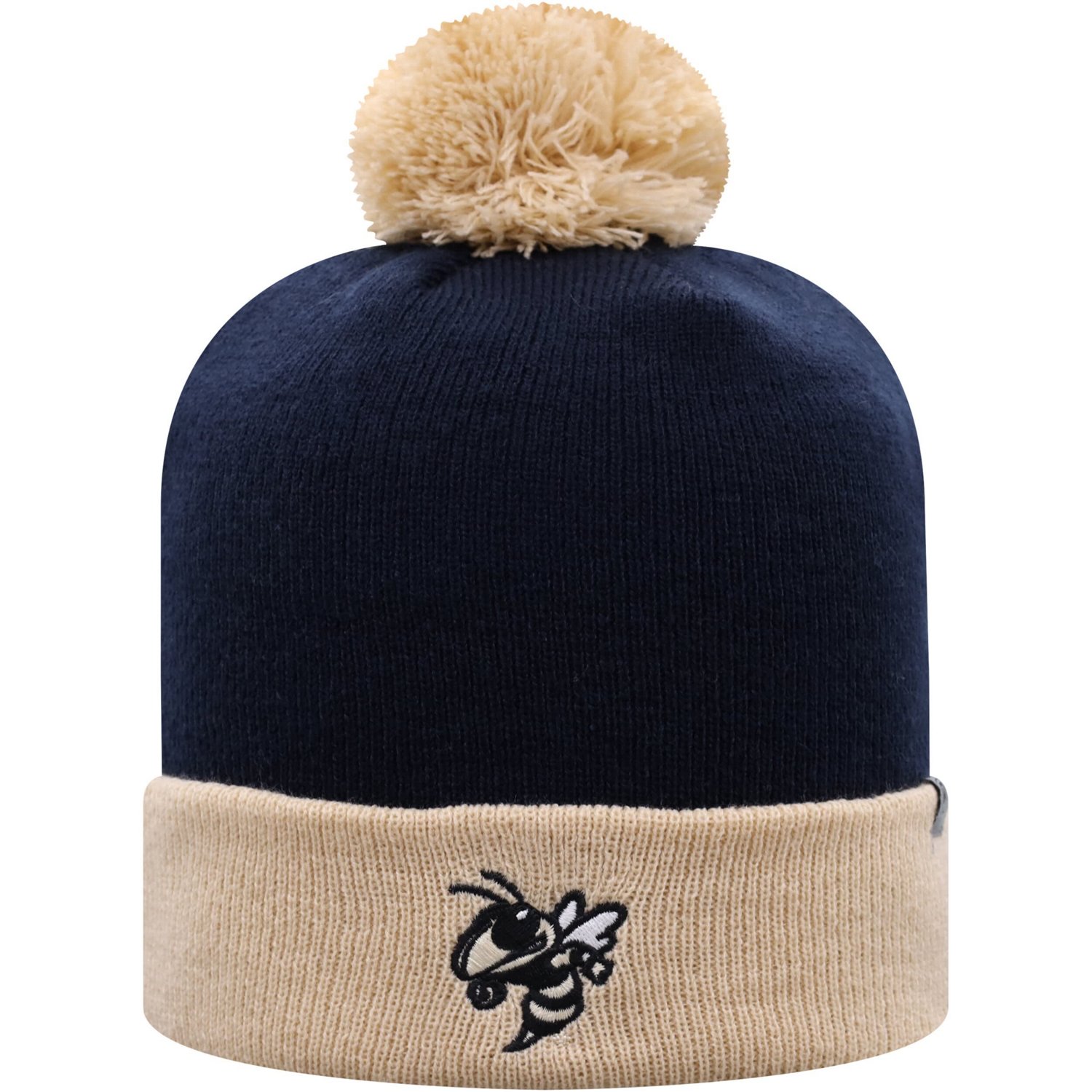 Top of the World /Gold Georgia Tech Yellow Jackets Core 2-Tone Cuffed Knit Hat with Pom - view number 2