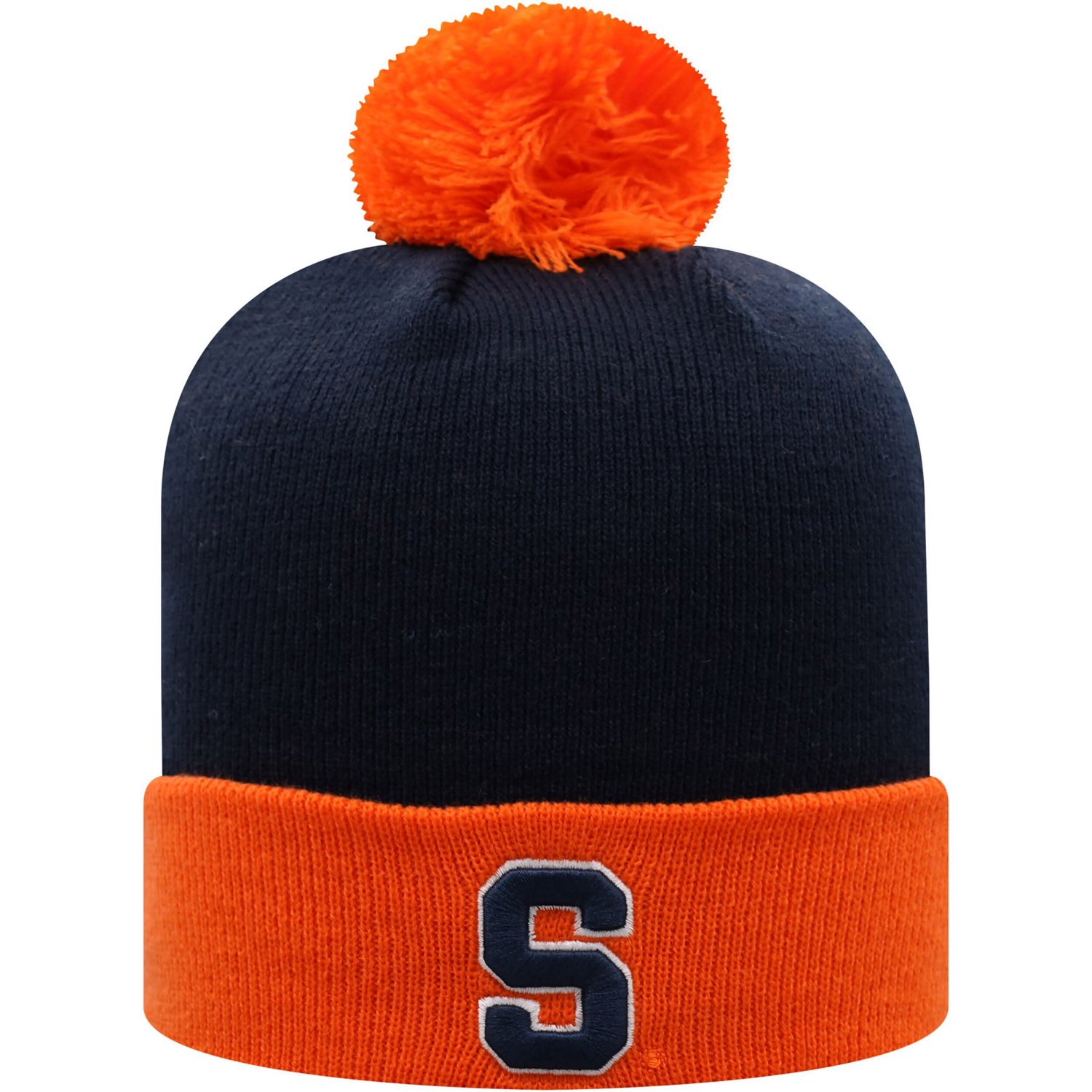 Top of the World /Orange Syracuse Orange Core 2-Tone Cuffed Knit Hat with Pom