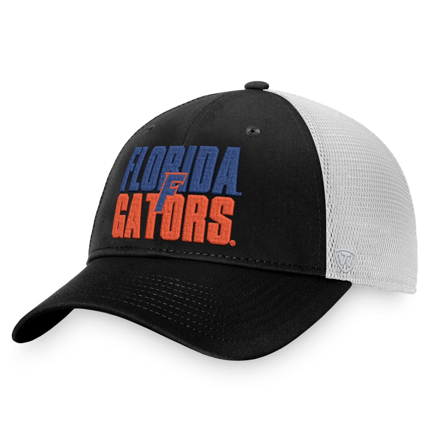 Top of the World /White Florida Gators Stockpile Trucker Snapback Hat