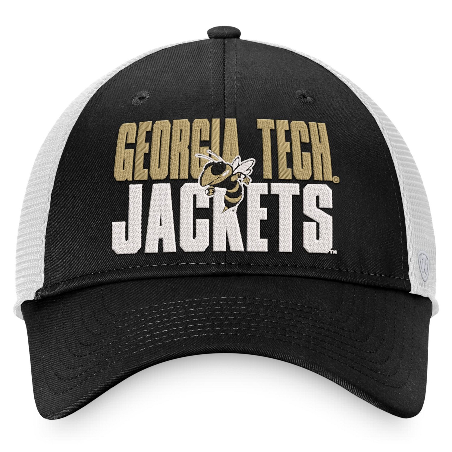 Top of the World /White Georgia Tech Yellow Jackets Stockpile Trucker Snapback Hat - view number 2