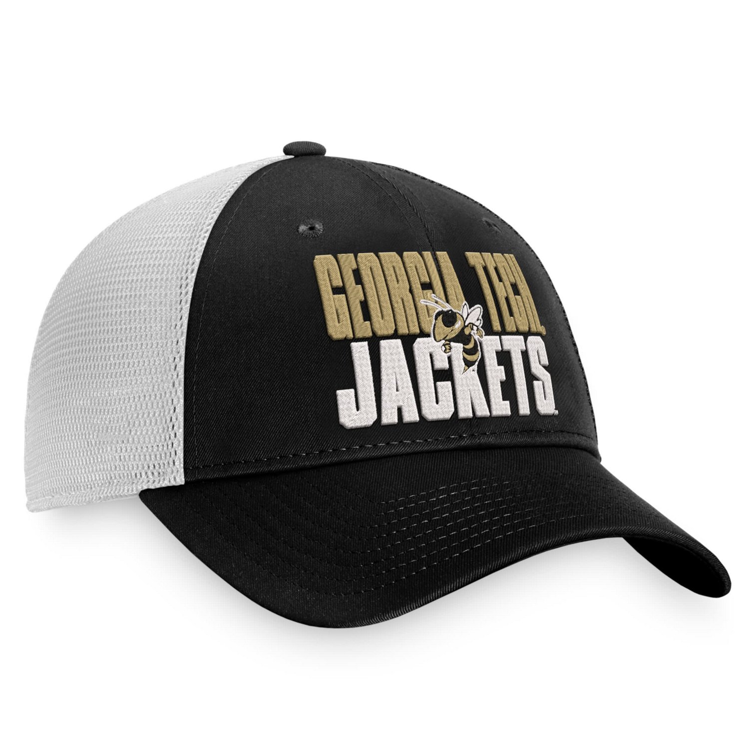 Top of the World /White Georgia Tech Yellow Jackets Stockpile Trucker Snapback Hat - view number 3