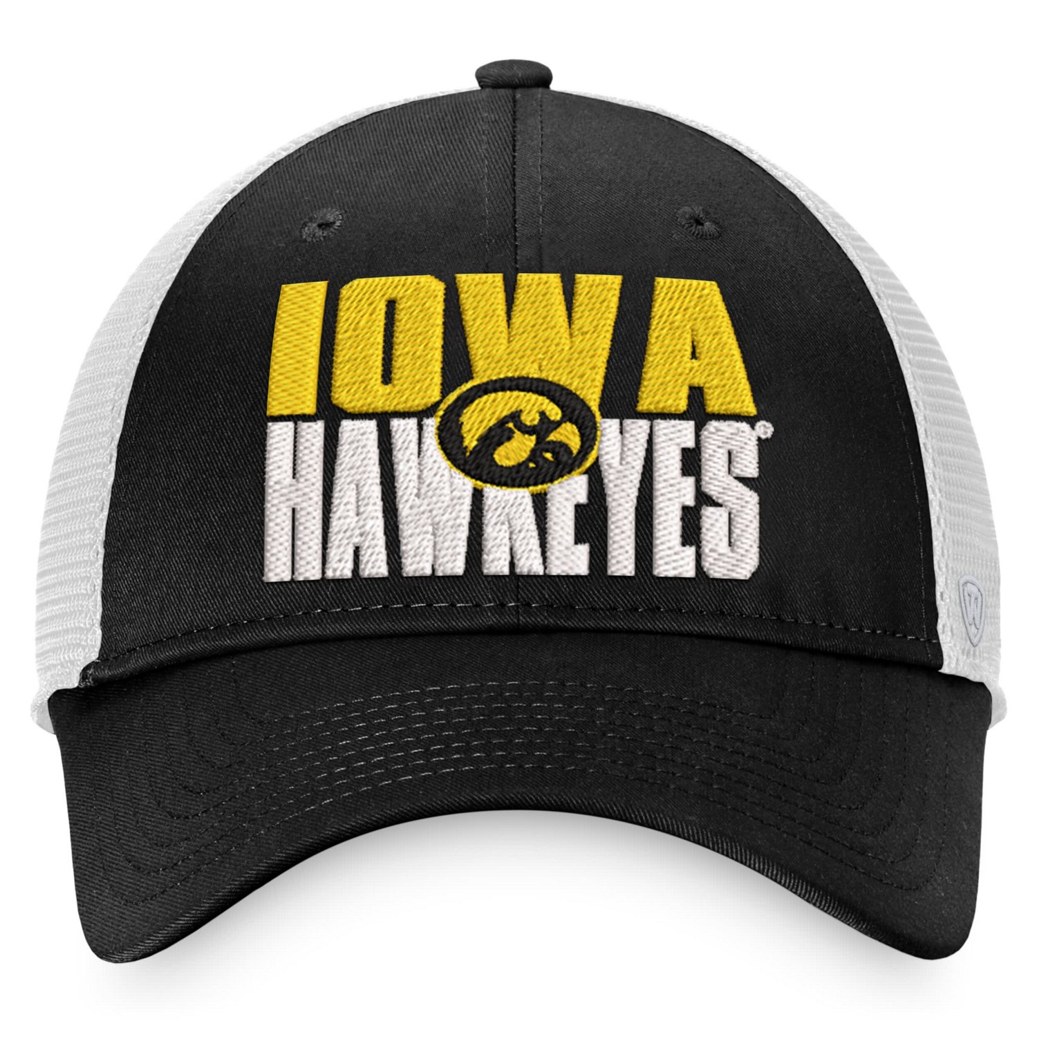 Top of the World /White Iowa Hawkeyes Stockpile Trucker Snapback Hat