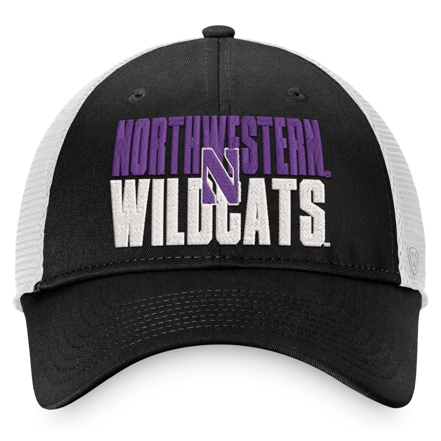 Top of the World /White Northwestern Wildcats Stockpile Trucker Snapback Hat                                                     - view number 2