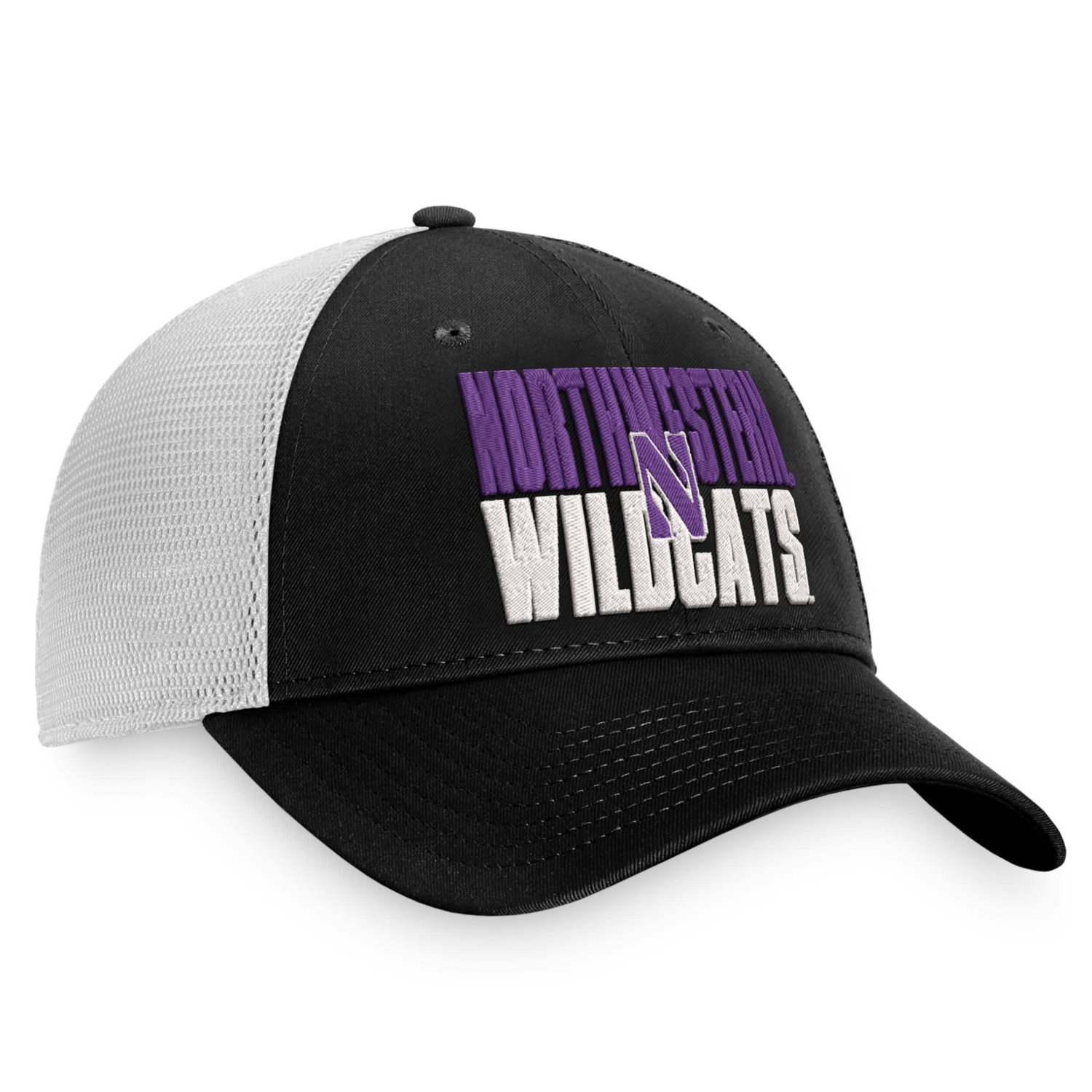 Top of the World /White Northwestern Wildcats Stockpile Trucker Snapback Hat                                                     - view number 3