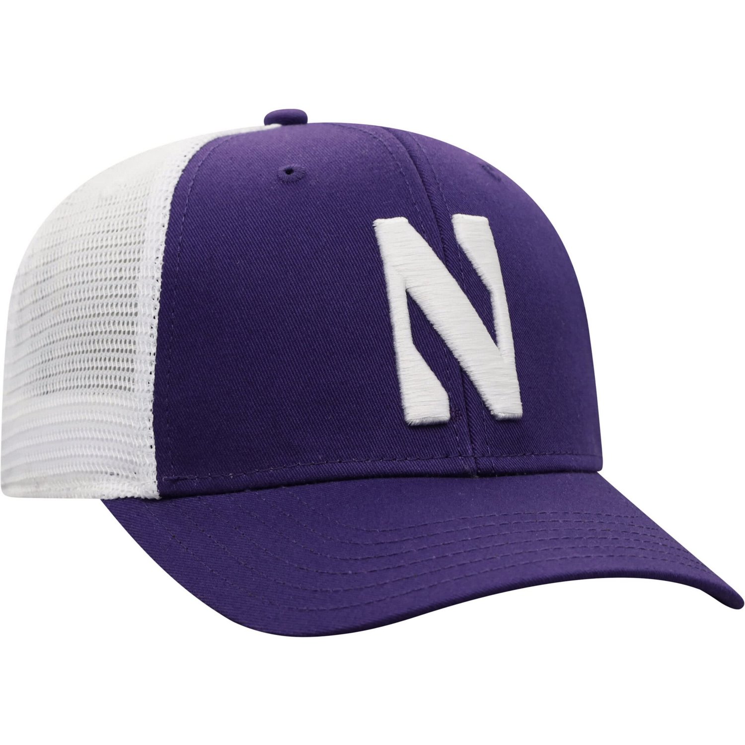 Top of the World /White Northwestern Wildcats Trucker Snapback Hat - view number 3
