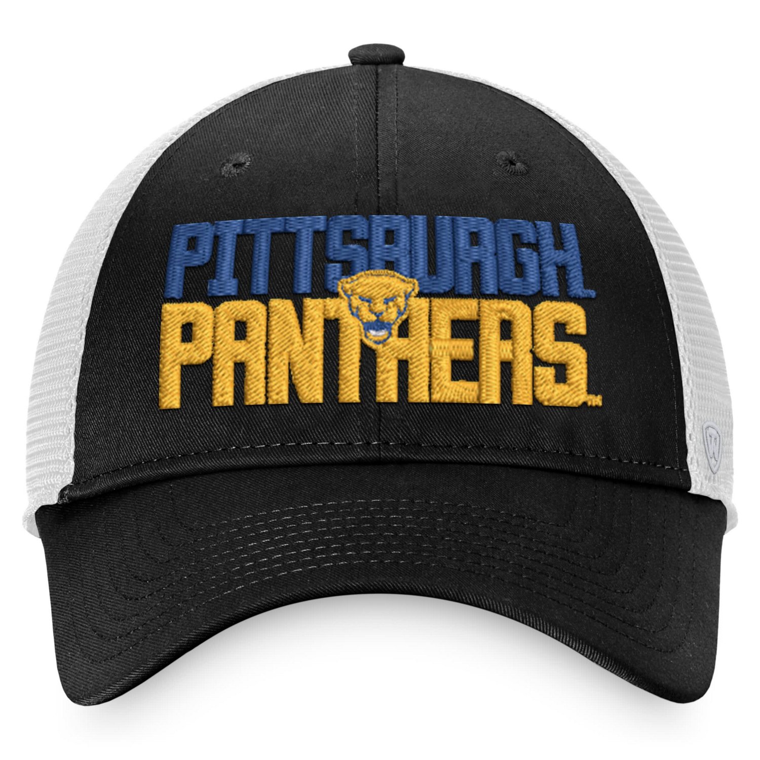 Top of the World /White Pitt Panthers Stockpile Trucker Snapback Hat