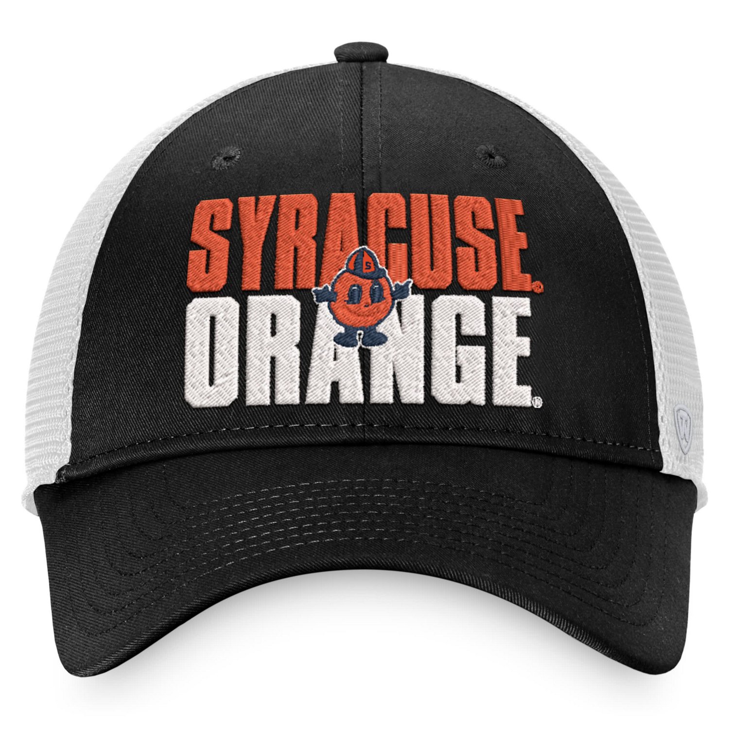 Top of the World /White Syracuse Orange Stockpile Trucker Snapback Hat                                                           - view number 2