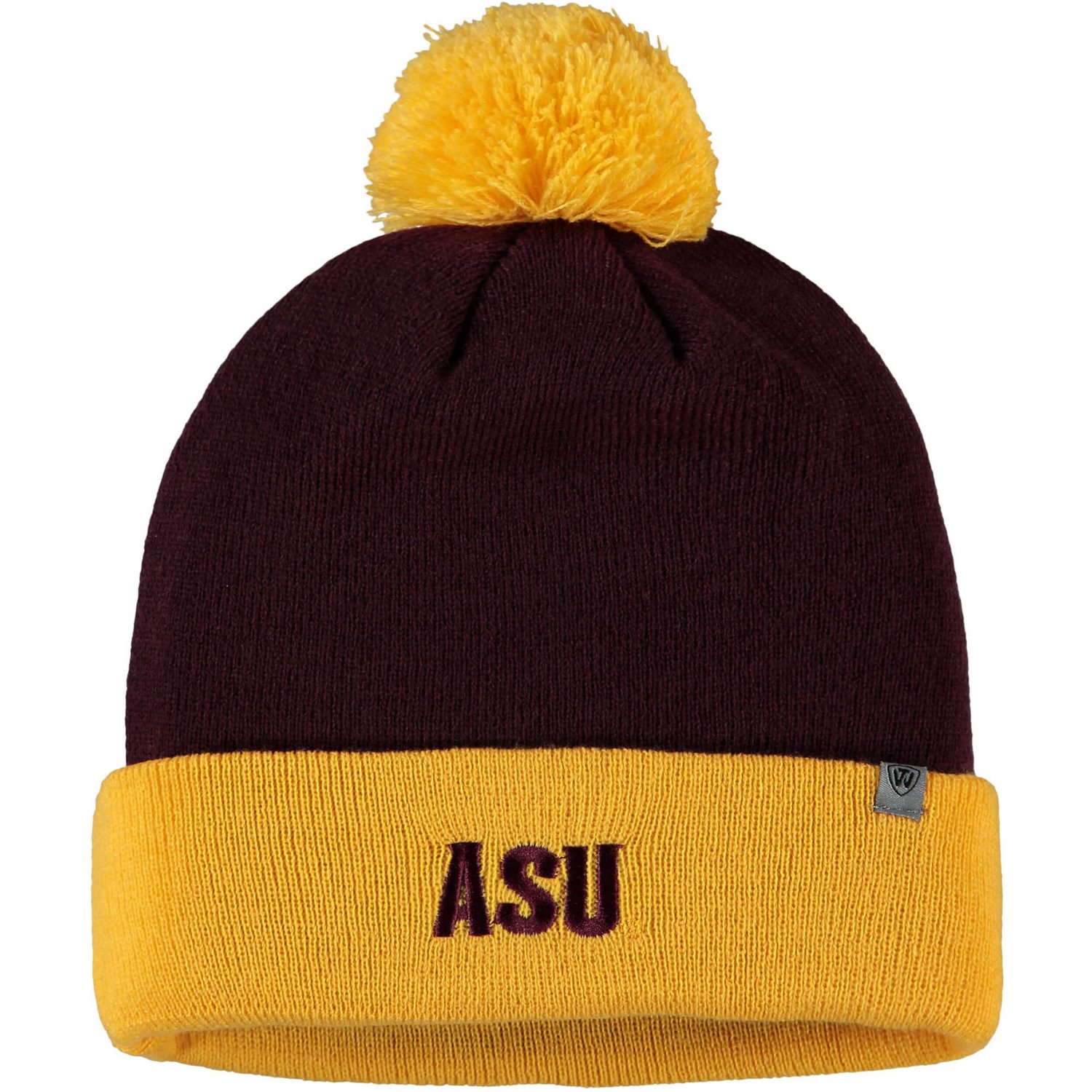 Top of the World Arizona State Sun Devils Core 2-Tone Cuffed Knit Hat with Pom - view number 2