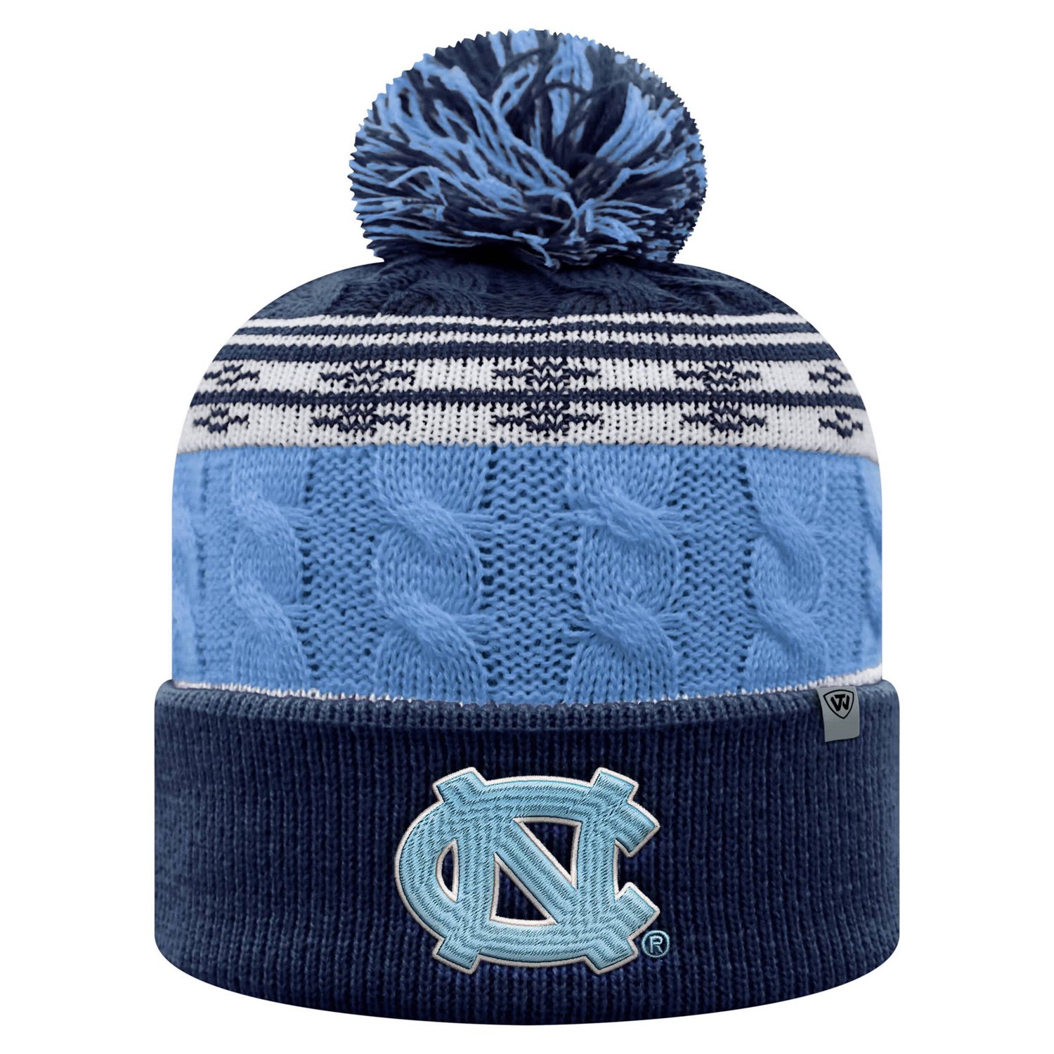 Top of the World Carolina North Carolina Tar Heels Altitude Cuffed Knit Hat with Pom