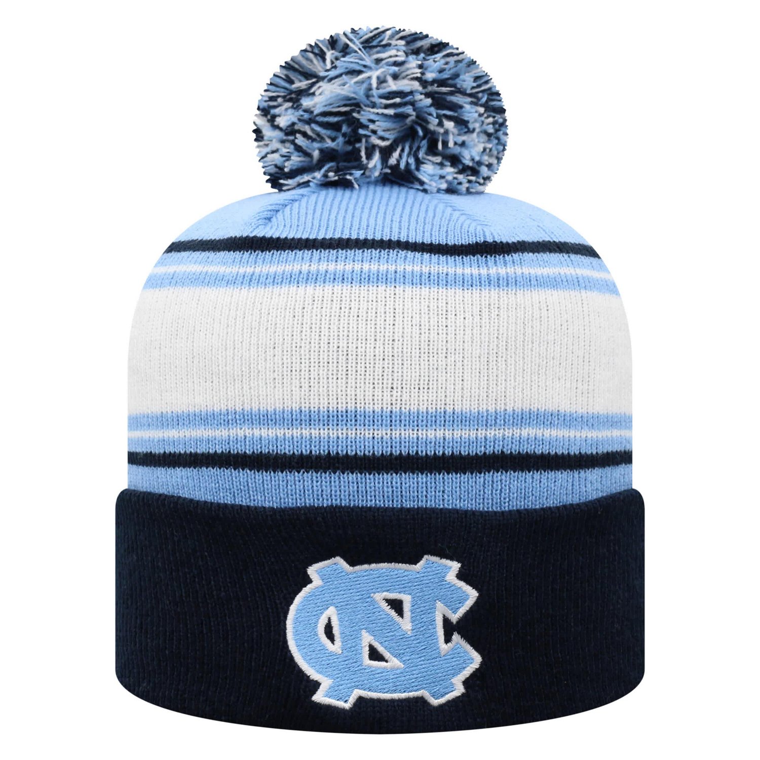 Top of the World Carolina North Carolina Tar Heels Ambient Cuffed Knit Hat with Pom