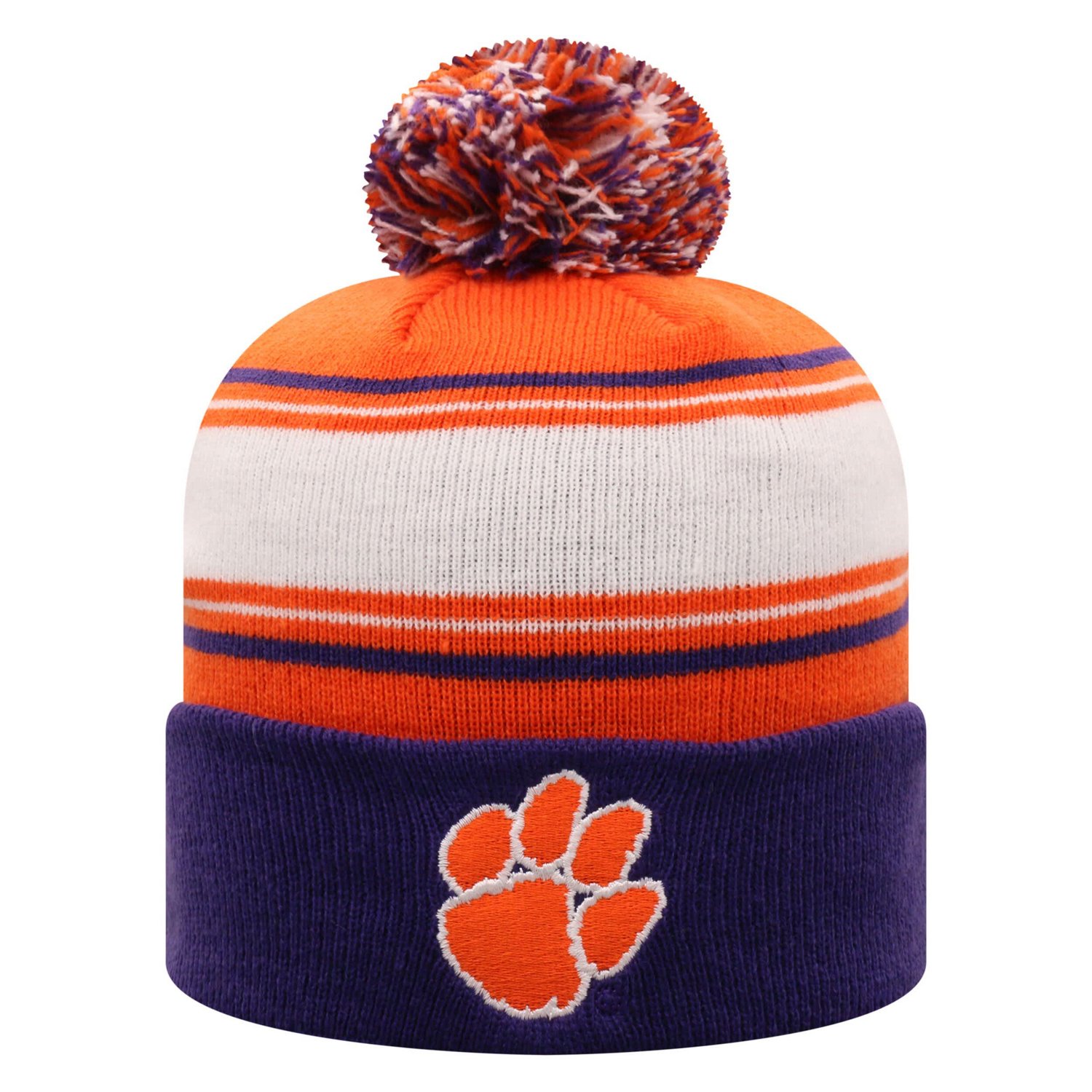 Top of the World Clemson Tigers Ambient Cuffed Knit Hat with Pom                                                                 - view number 1