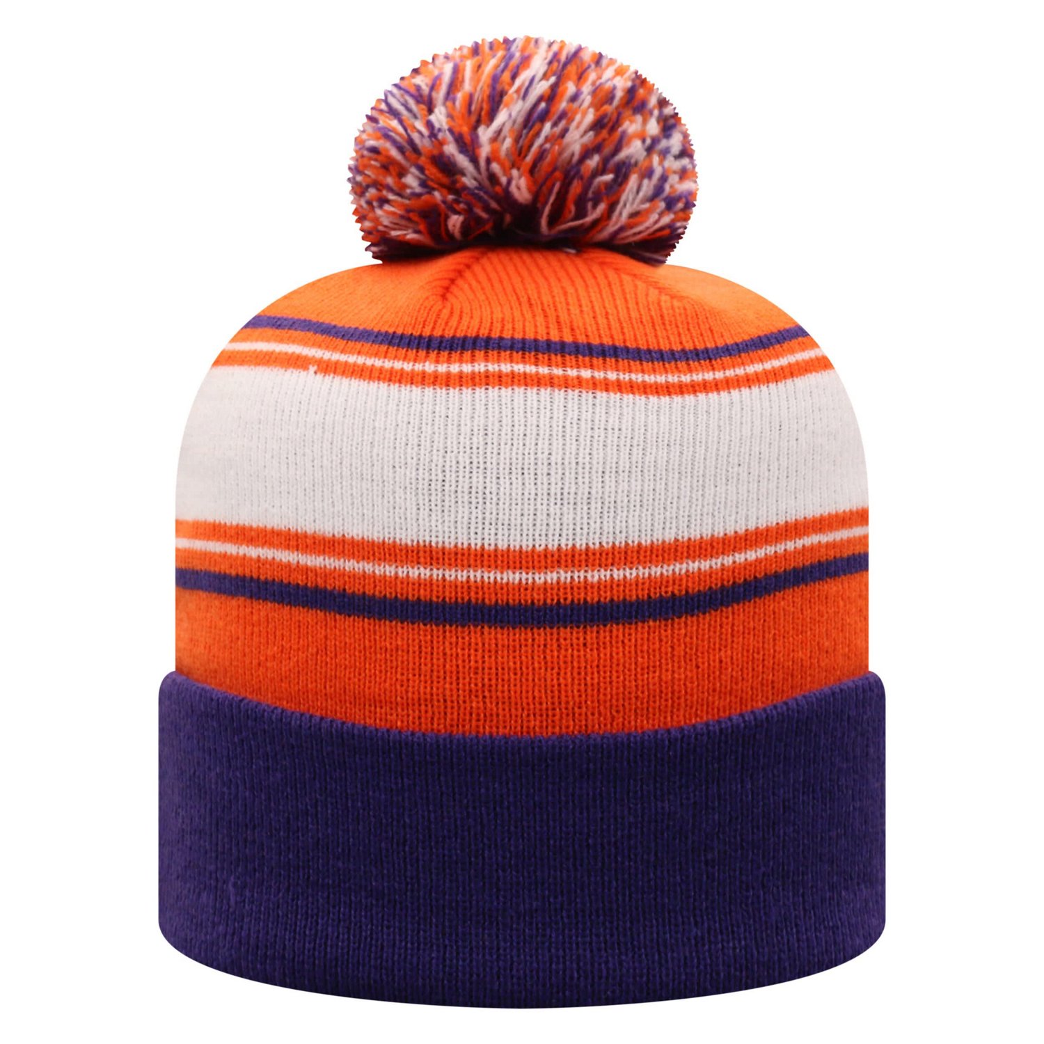Top of the World Clemson Tigers Ambient Cuffed Knit Hat with Pom                                                                 - view number 2