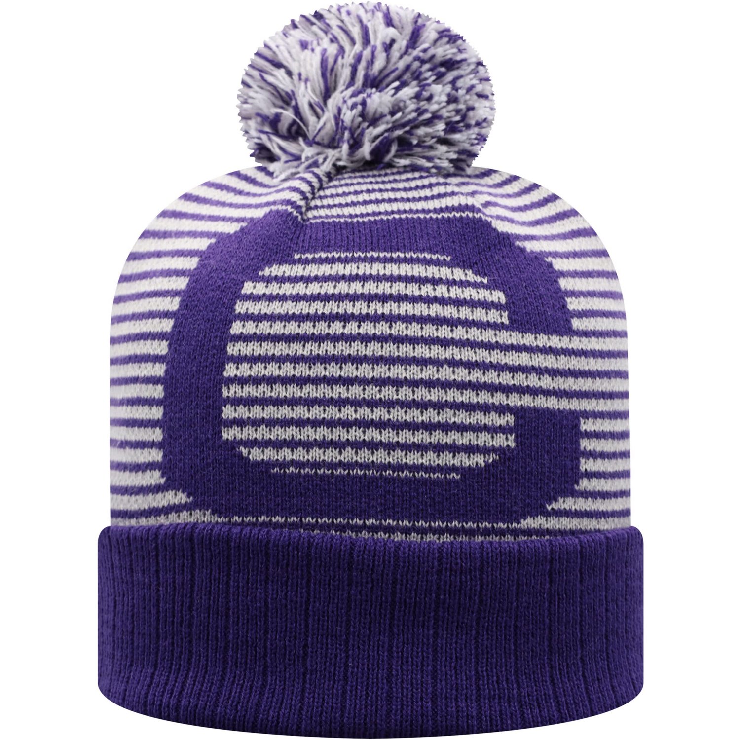 Top of the World Clemson Tigers Line Up Cuffed Knit Hat with Pom