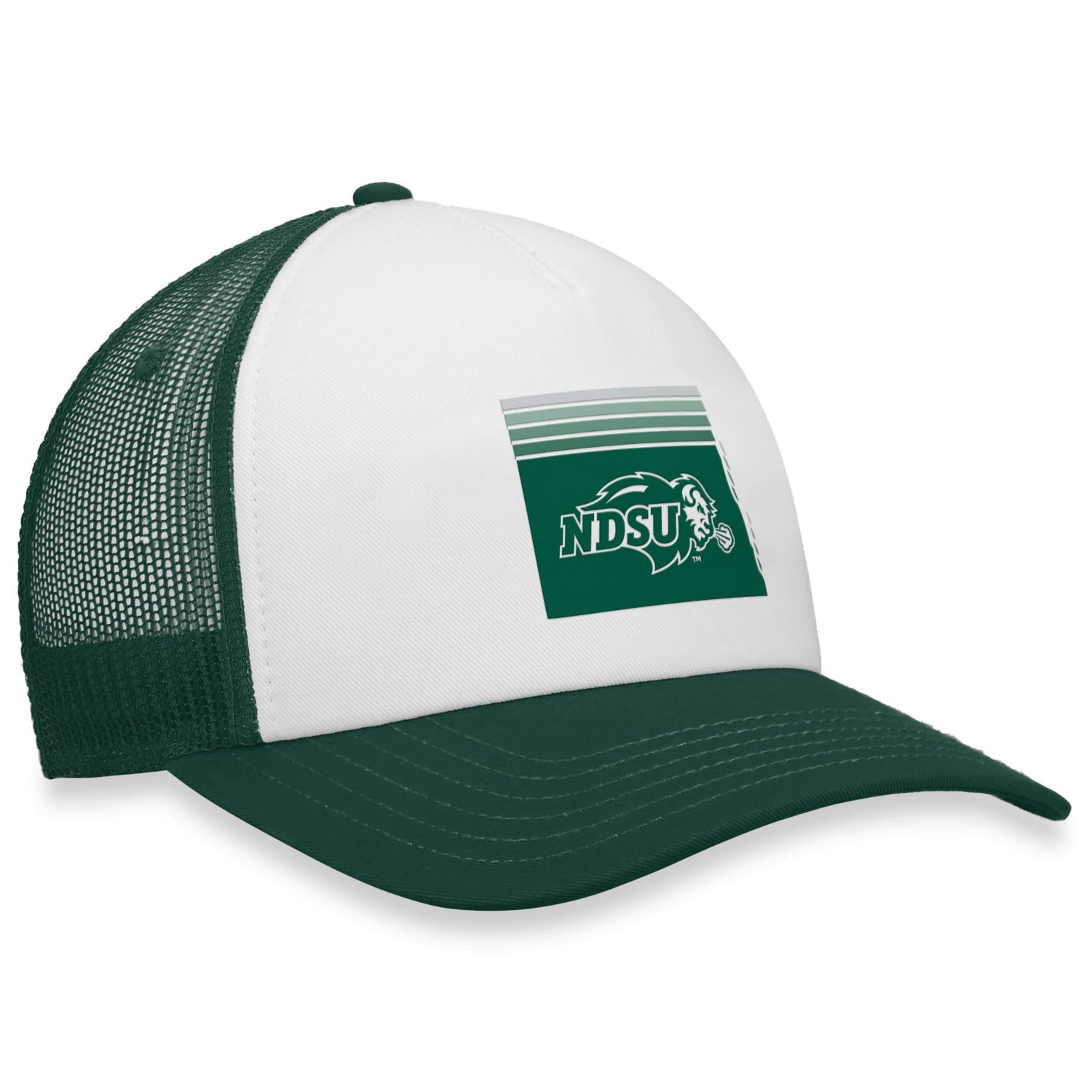 Top of the World Green NDSU Bison Tone Down Trucker Snapback Hat - view number 3