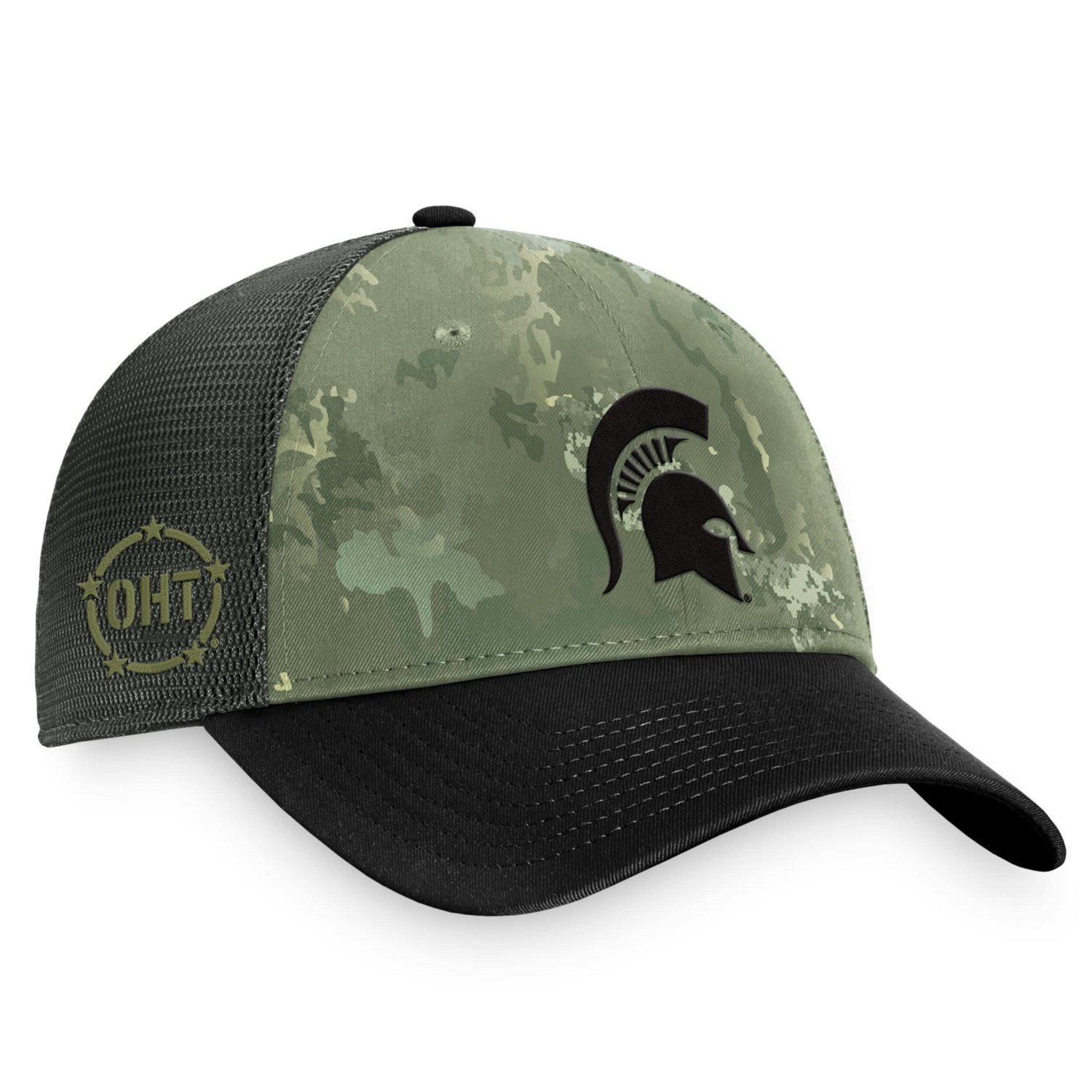 Top of the World Hunter /Gray Michigan State Spartans OHT Military Appreciation Unit Trucker Adjustable Hat                      - view number 1