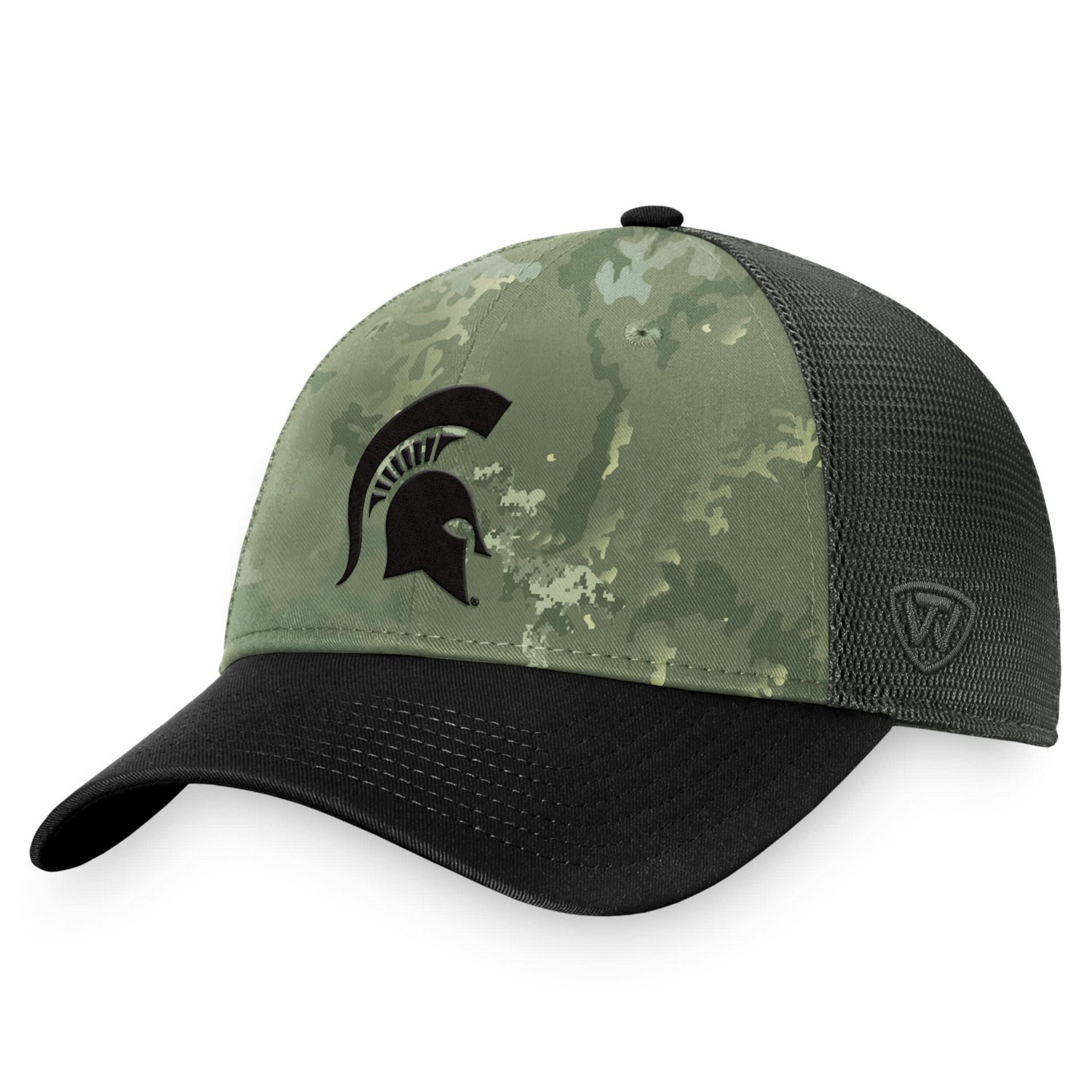 Top of the World Hunter /Gray Michigan State Spartans OHT Military Appreciation Unit Trucker Adjustable Hat                      - view number 3