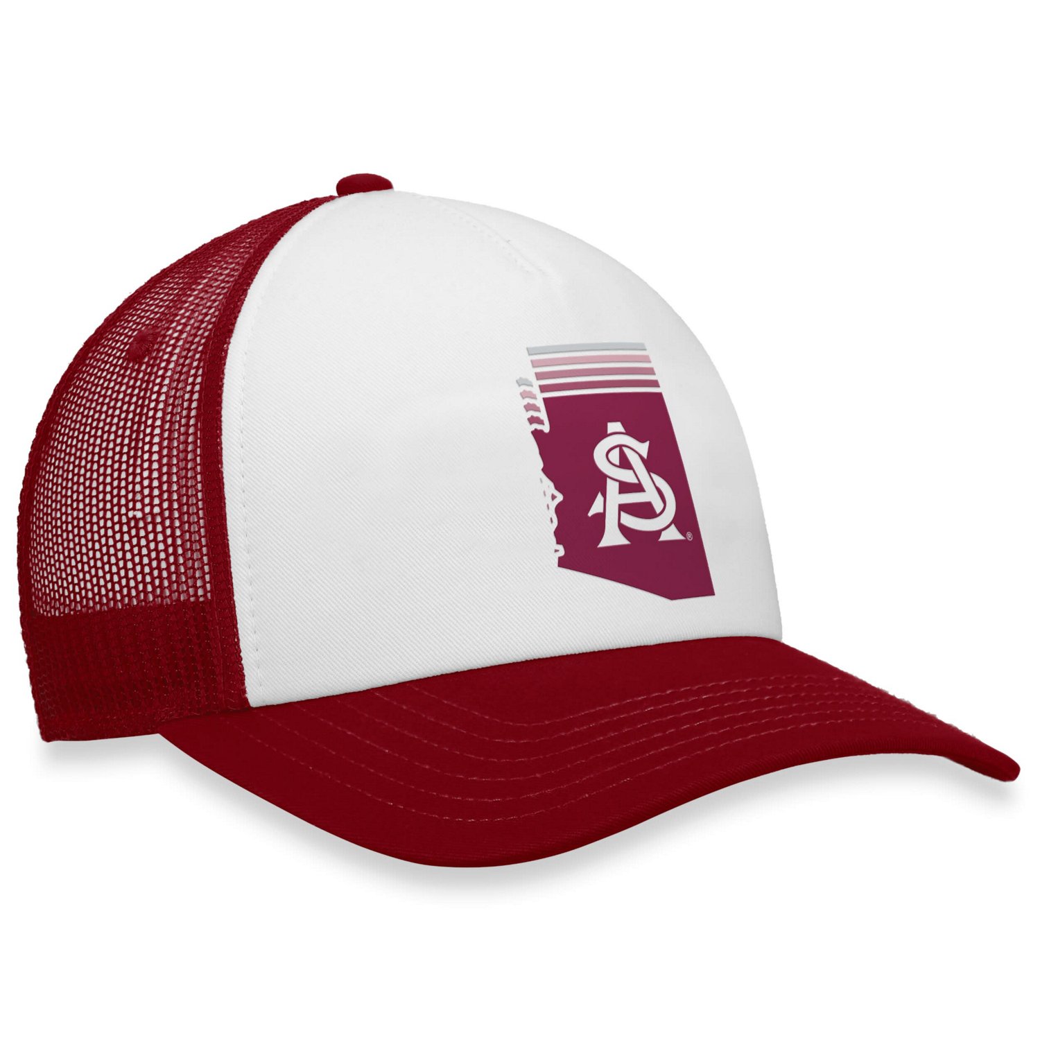 Top of the World Maroon Arizona State Sun Devils Tone Down Trucker Snapback Hat - view number 3