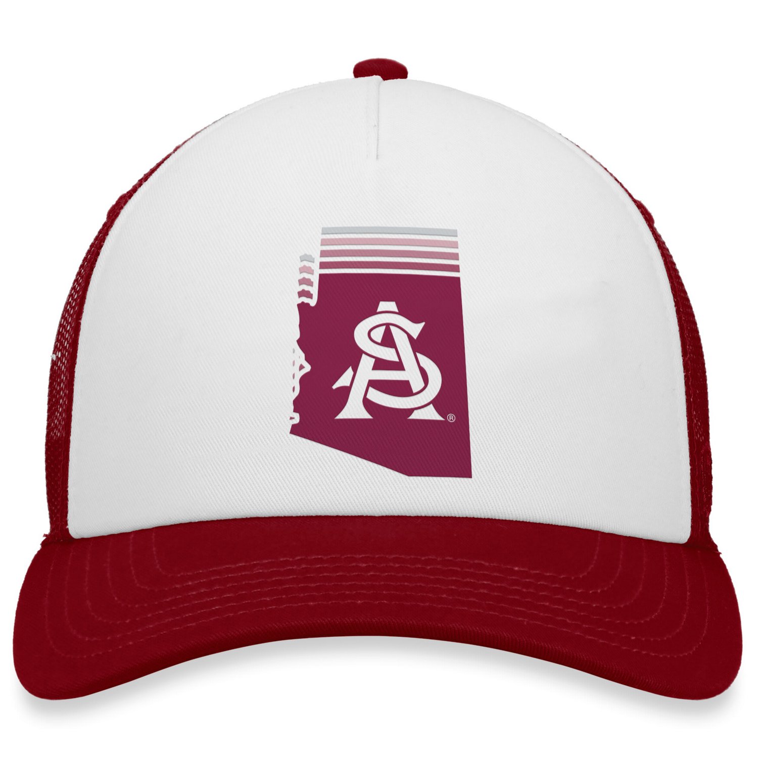 Top of the World Maroon Arizona State Sun Devils Tone Down Trucker Snapback Hat - view number 2