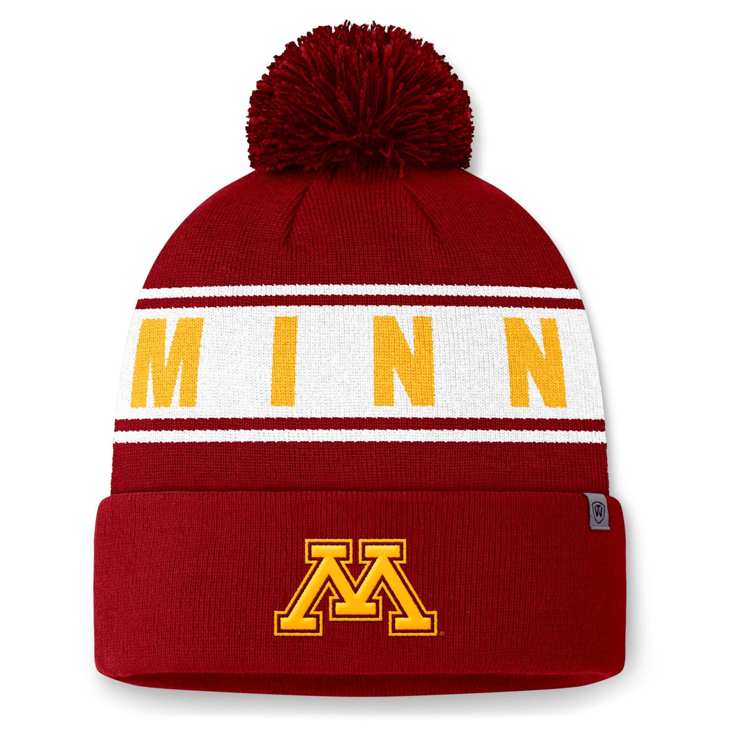 Top of the World Minnesota Golden Gophers Slash Cuffed Knit Hat with Pom - view number 1