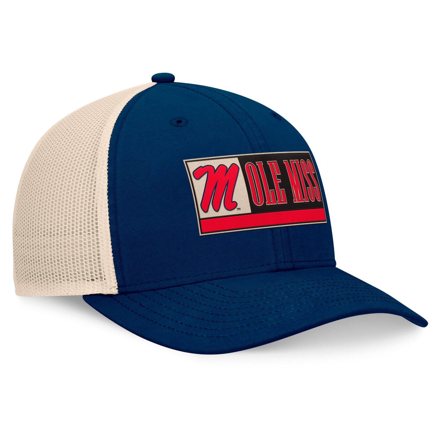 Top of the World /Natural Ole Miss Rebels Bennett Trucker Adjustable Hat - view number 3