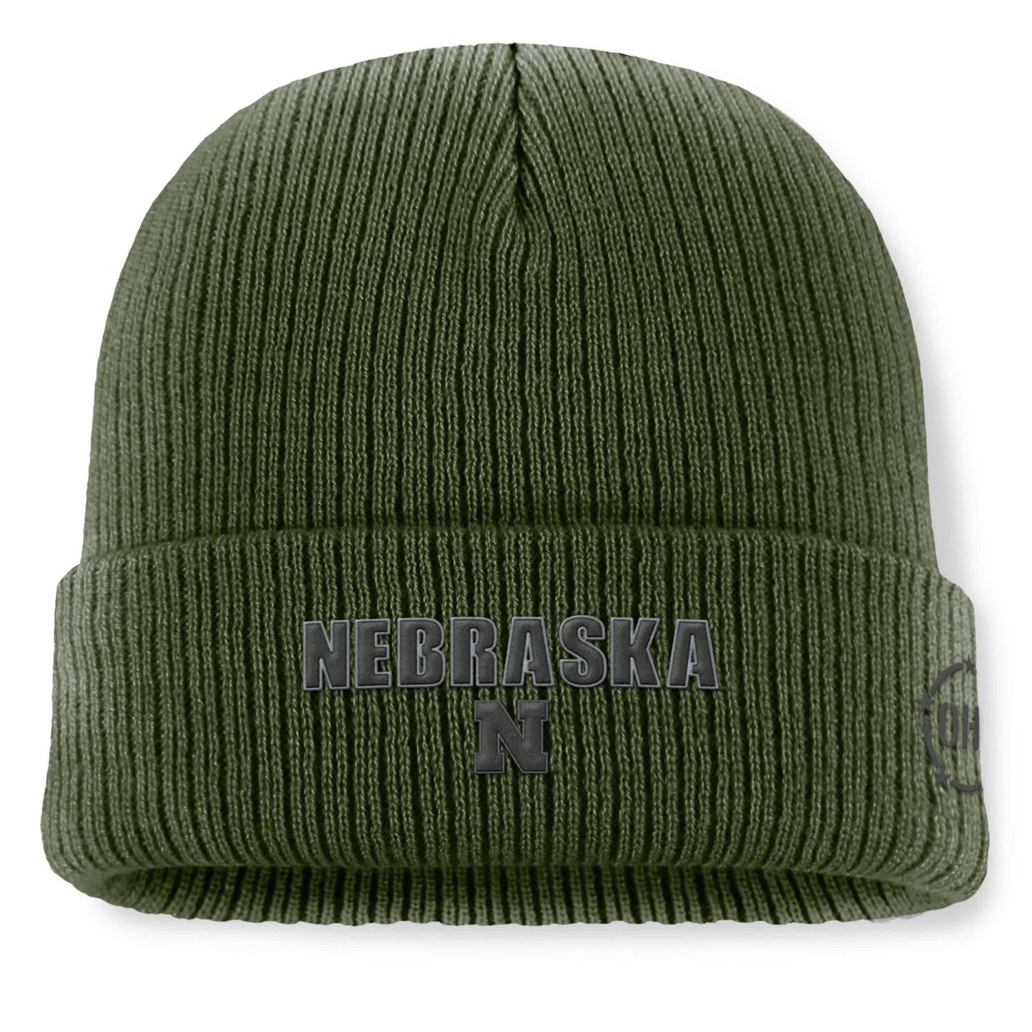 Top of the World Nebraska Huskers OHT Military Appreciation Badge Cuffed Knit Hat