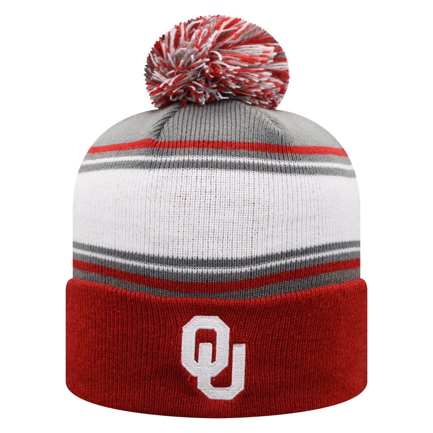 Top of the World Oklahoma Sooners Ambient Cuffed Knit Hat with Pom