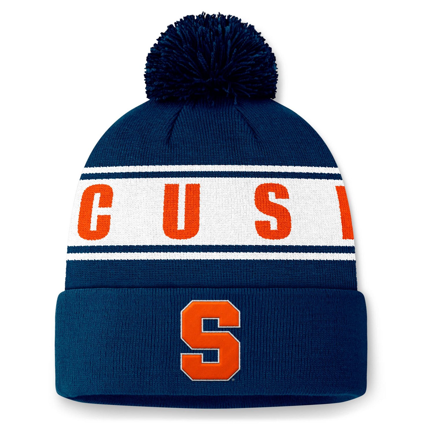 Top of the World Syracuse Orange Slash Cuffed Knit Hat with Pom - view number 2