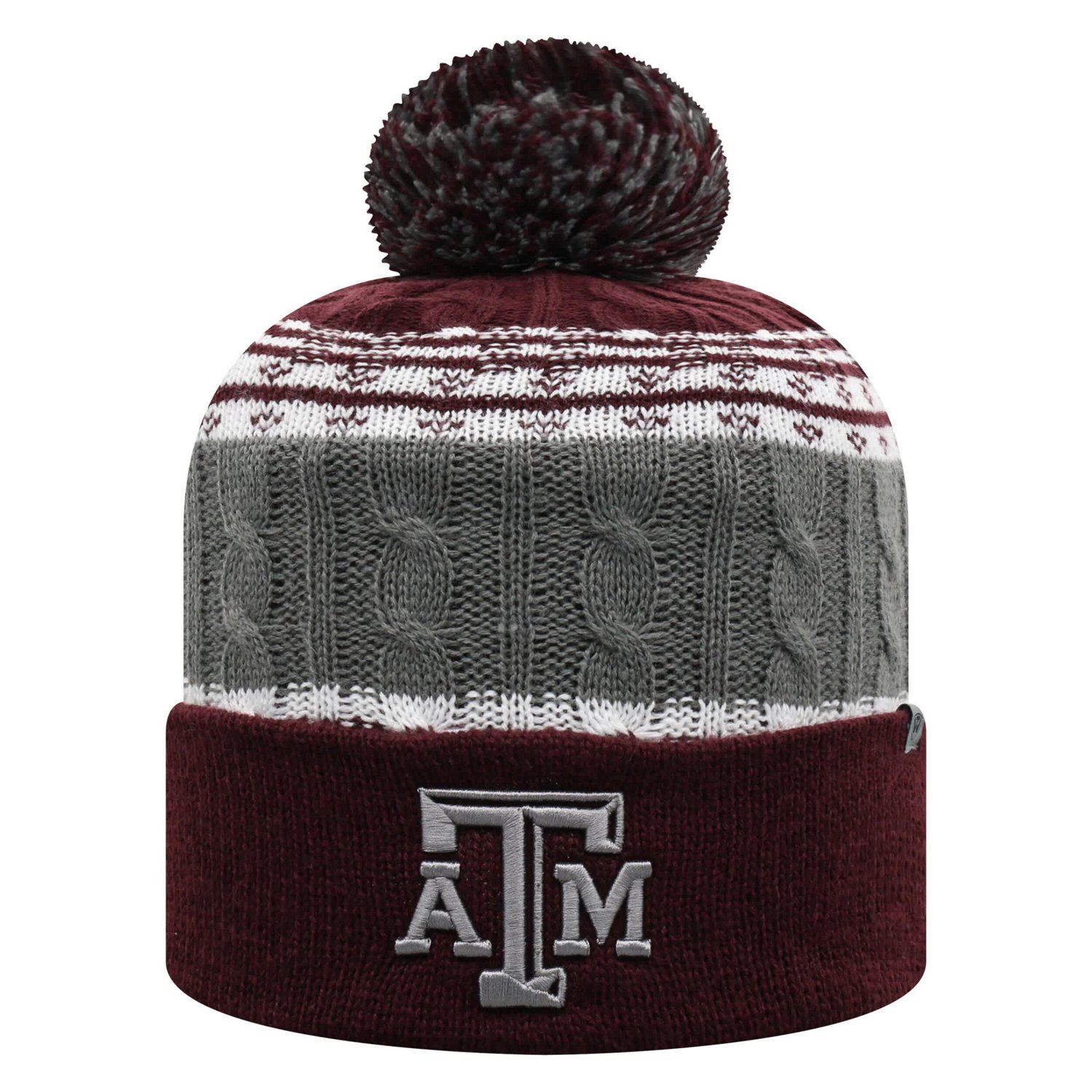 Top of the World Texas AM Aggies Altitude Cuffed Knit Hat with Pom