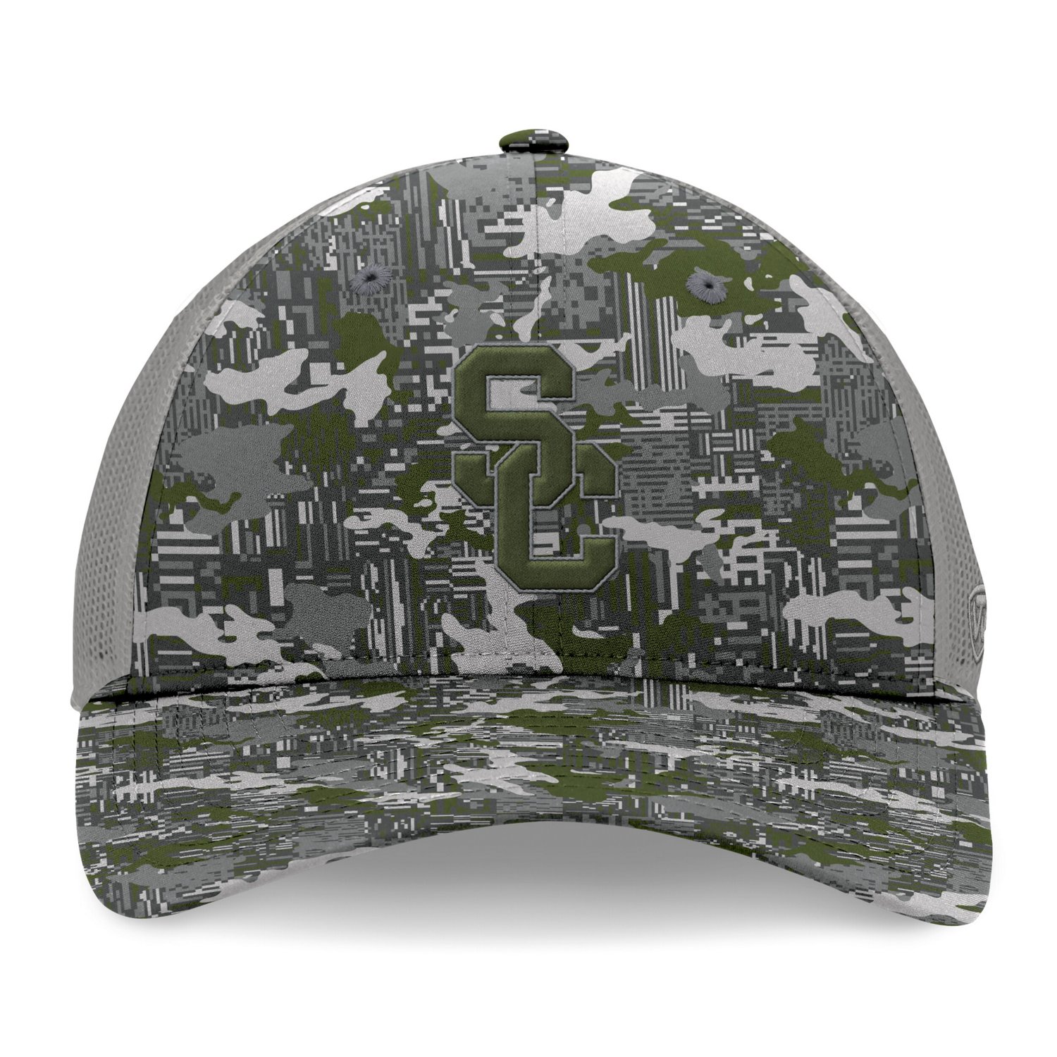 Top of the World USC Trojans OHT Military Appreciation Pledge Trucker Camo Adjustable Hat - view number 2