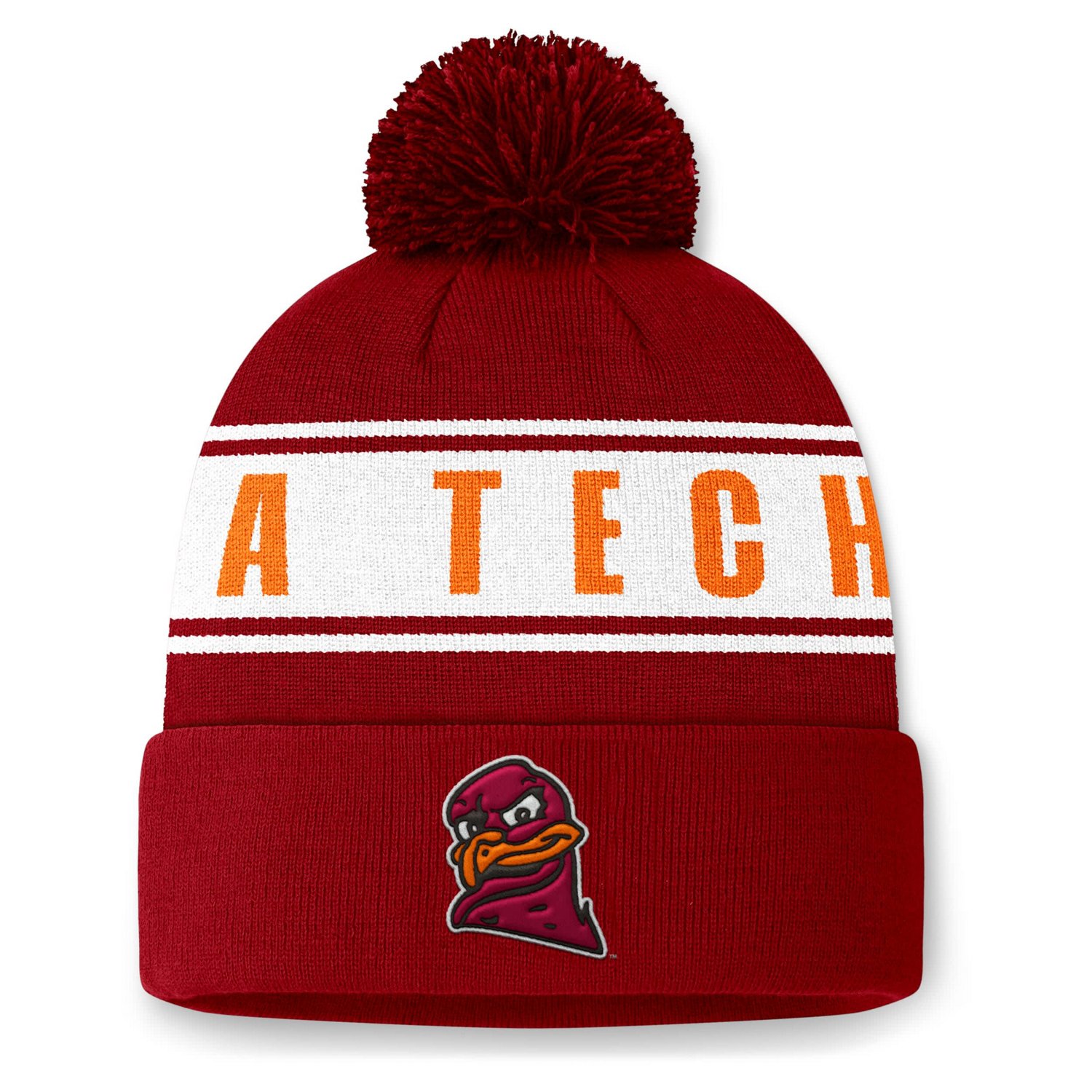 Top of the World Virginia Tech Hokies Slash Cuffed Knit Hat with Pom - view number 2