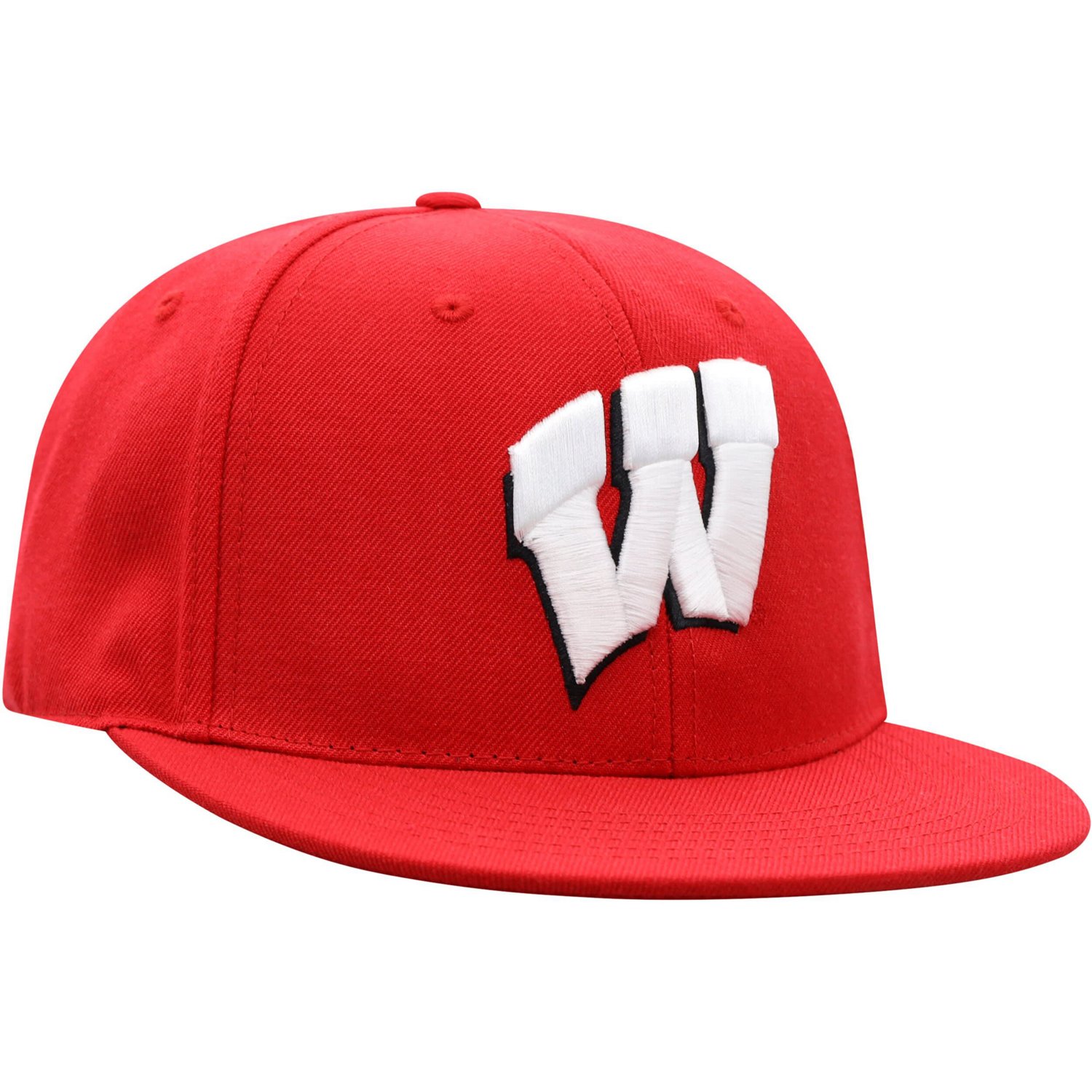 Top of the World Wisconsin Badgers Team Color Fitted Hat - view number 3