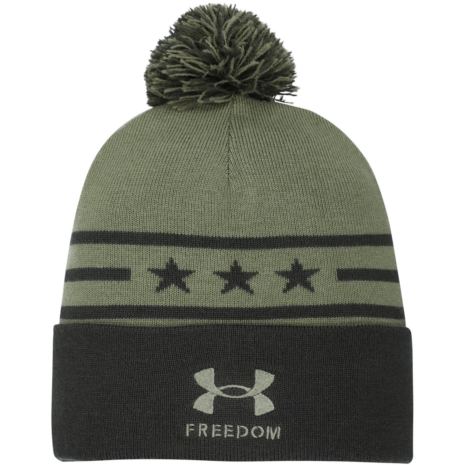 Under Armour Forest Auburn Tigers Freedom Collection Cuffed Knit Hat with Pom