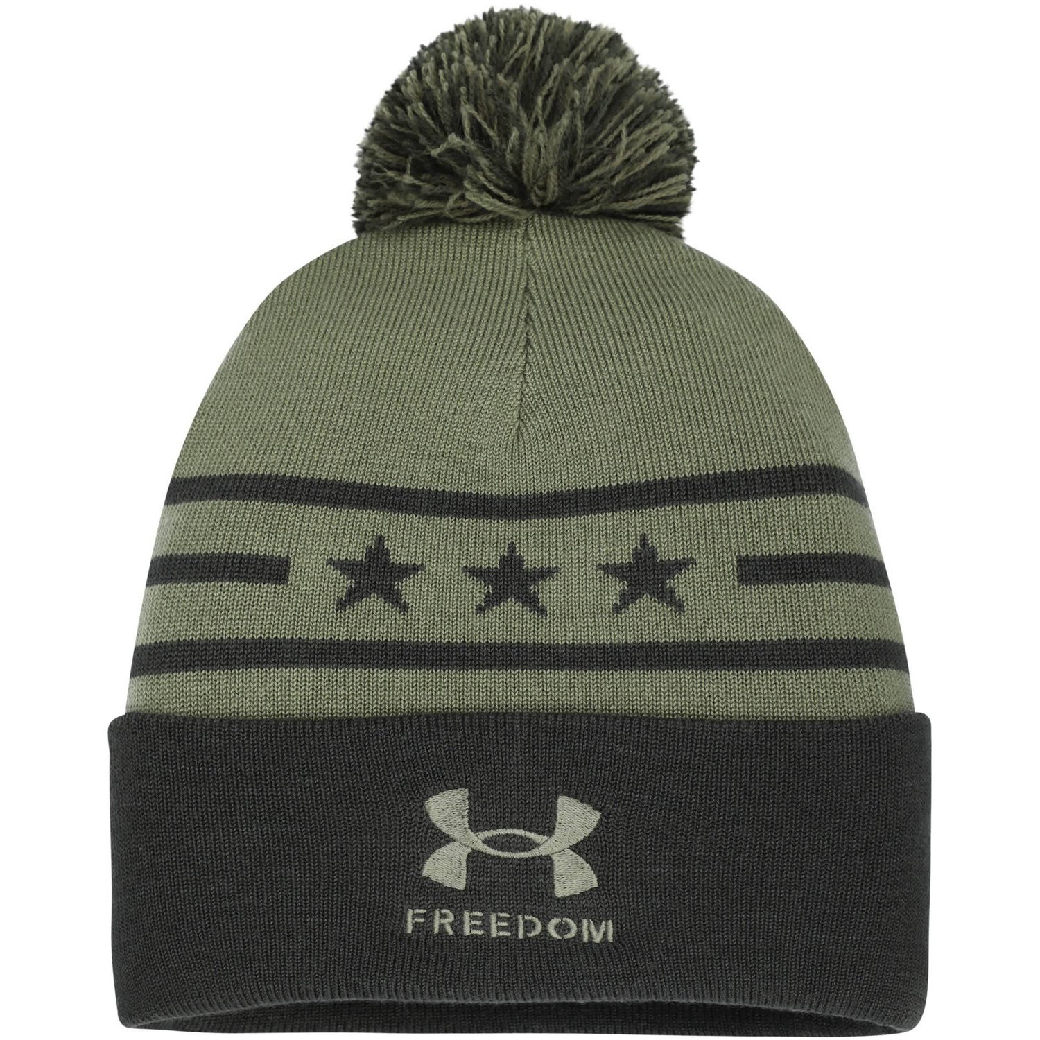 Under Armour Forest Maryland Terrapins Freedom Collection Cuffed Knit Hat with Pom                                               - view number 2