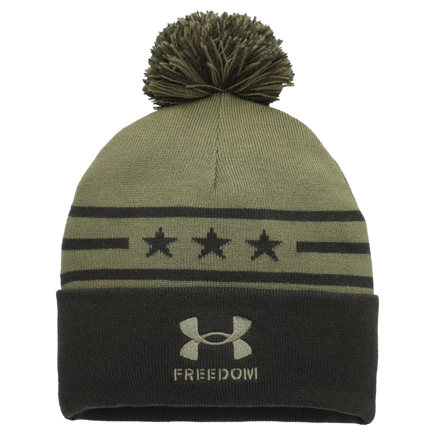 Under Armour Forest Northwestern Wildcats Freedom Collection Cuffed Knit Hat with Pom - view number 2