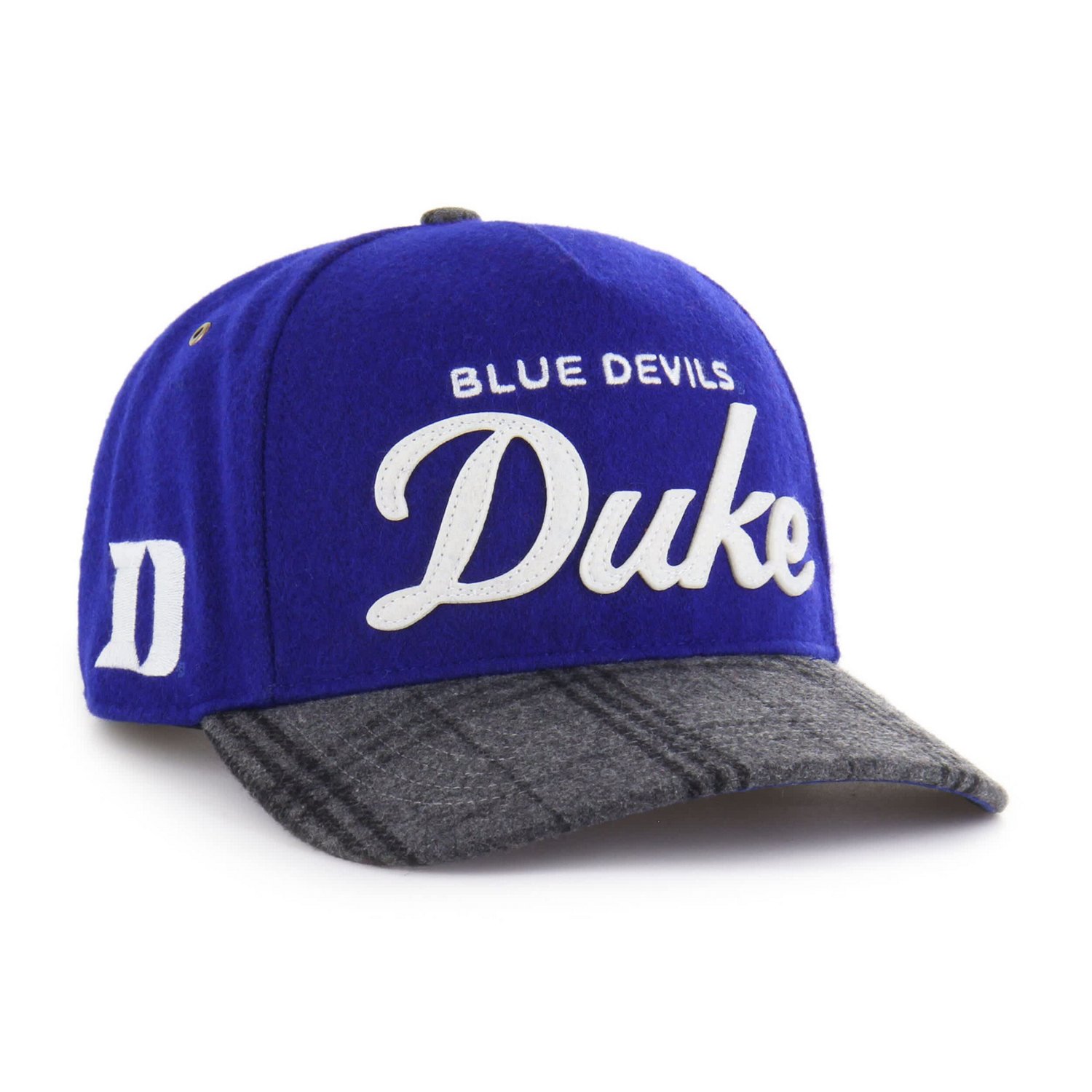 Unisex '47 Duke Blue Devils Windowpane Plaid Collection Hitch Adjustable Hat