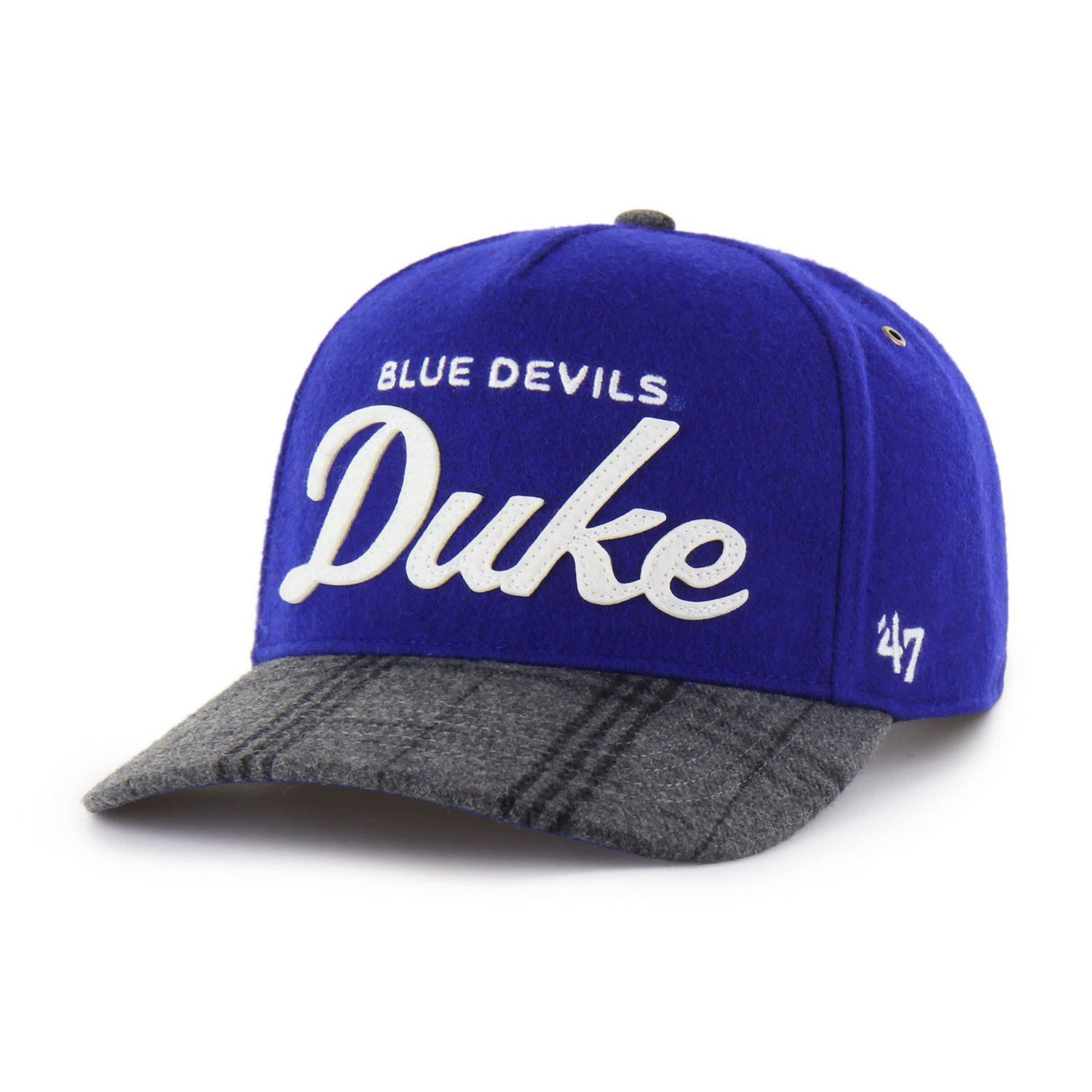 Unisex '47 Duke Blue Devils Windowpane Plaid Collection Hitch Adjustable Hat - view number 2